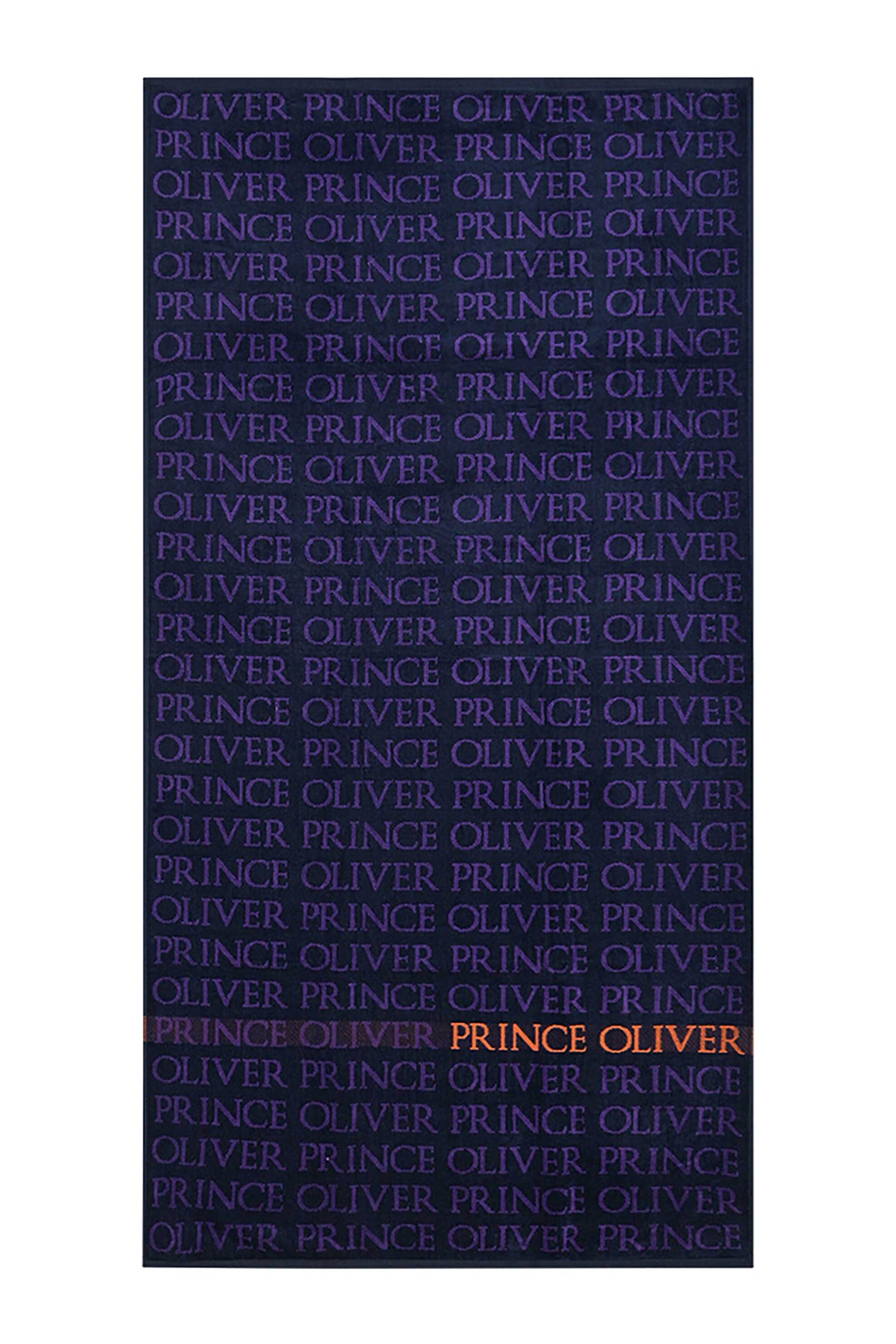 Prince Oliver unisex πετσέτα θαλάσσης διπλής όψης με βελούδινη jacquard υφή και all-over logo - 43129001 Μοβ φωτογραφία
