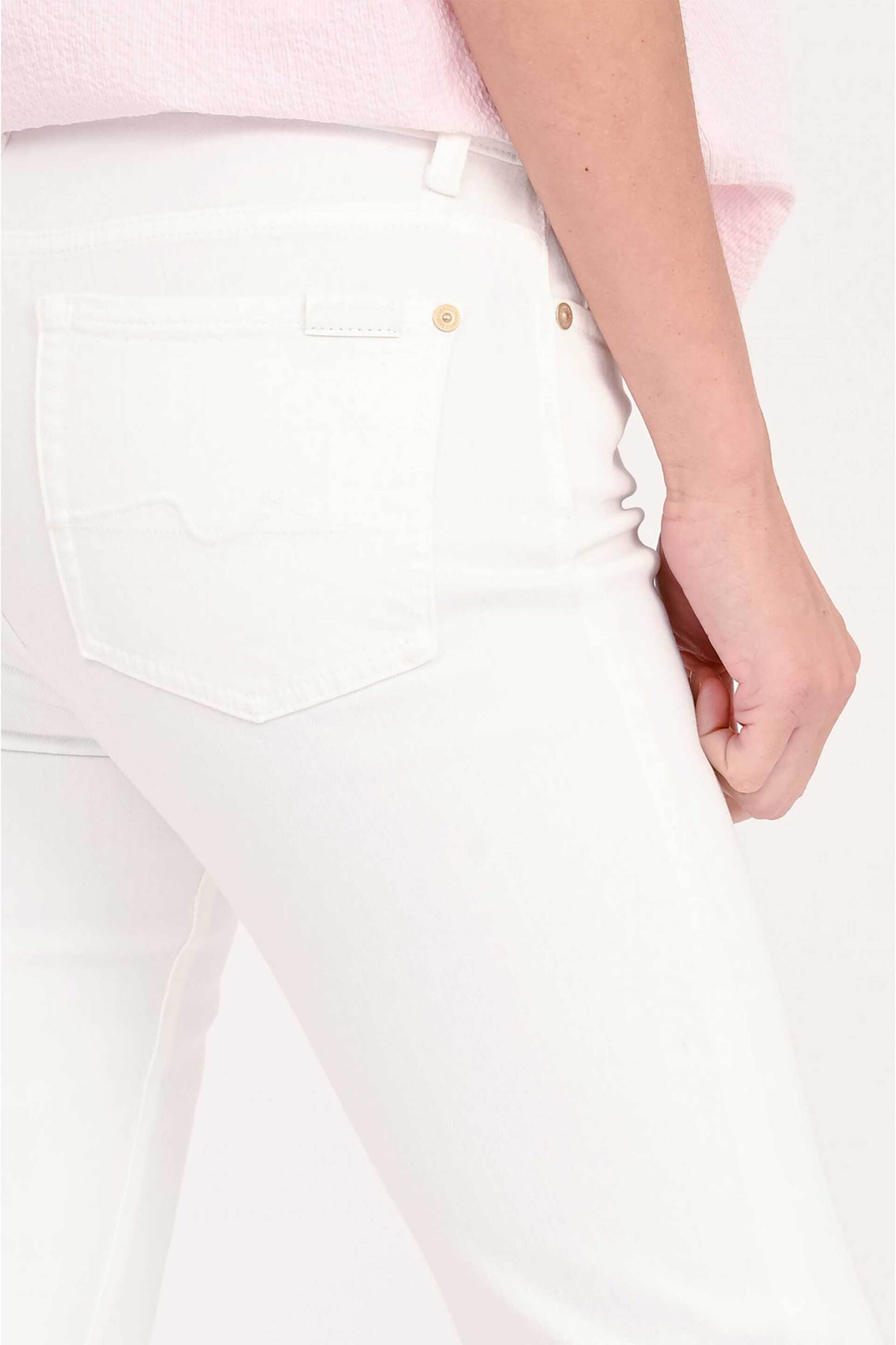 7 For All Mankind γυναικείο ψηλόμεσο τζιν παντελόνι πεντάτσεπο Slim Fit "Daisy" - JSRCC130VW Λευκό φωτογραφία