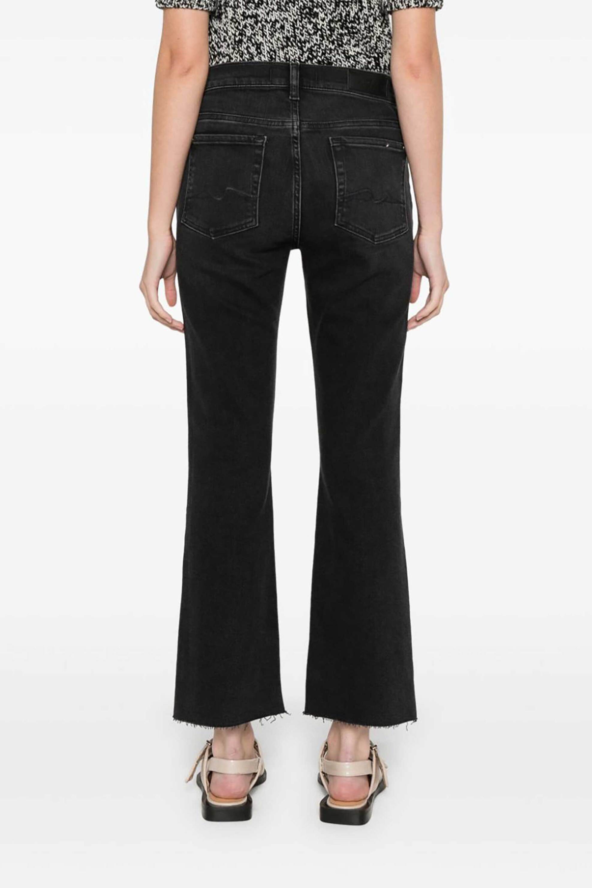 7 For All Mankind γυναικείο τζιν παντελόνι πεντάτσεπο Flared Cropped Cut "Daisy" - JSRCC320TL Μαύρο φωτογραφία