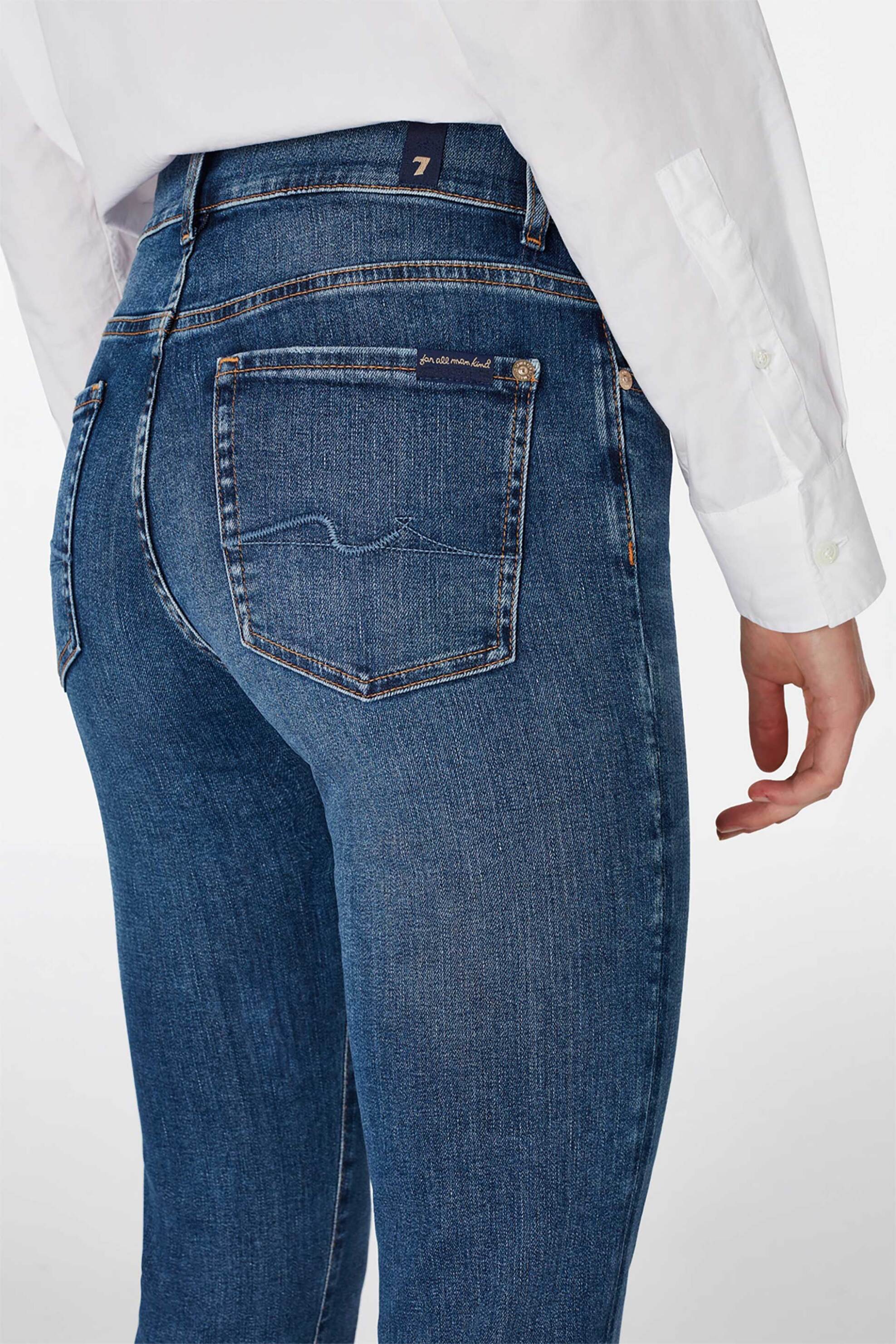 7 For All Mankind γυναικείο τζιν παντελόνι πεντάτσεπο Bootcut Fit - JSWB44A0NT Denim Blue φωτογραφία