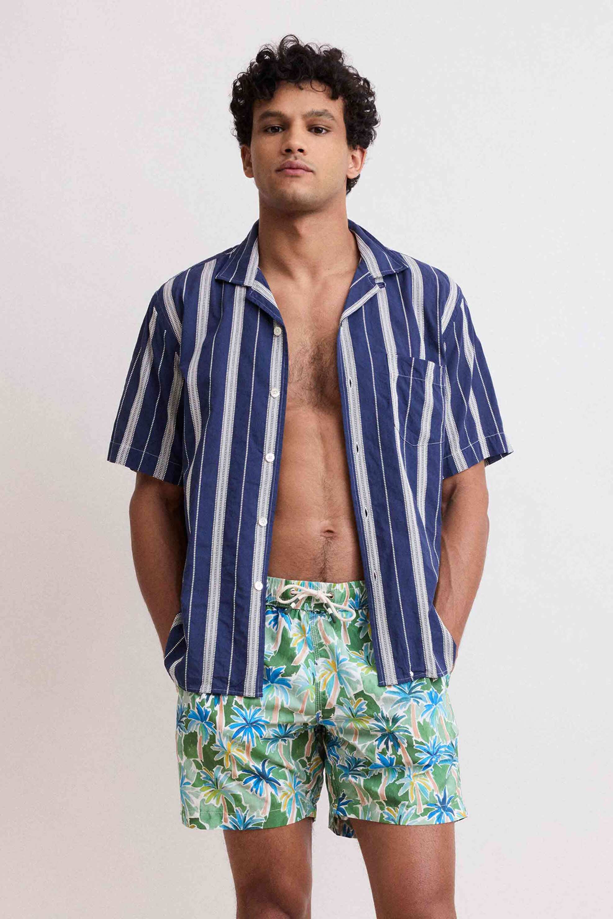 HARTFORD Hartford ανδρικό μαγιό με floral print - BD30216 Πράσινο