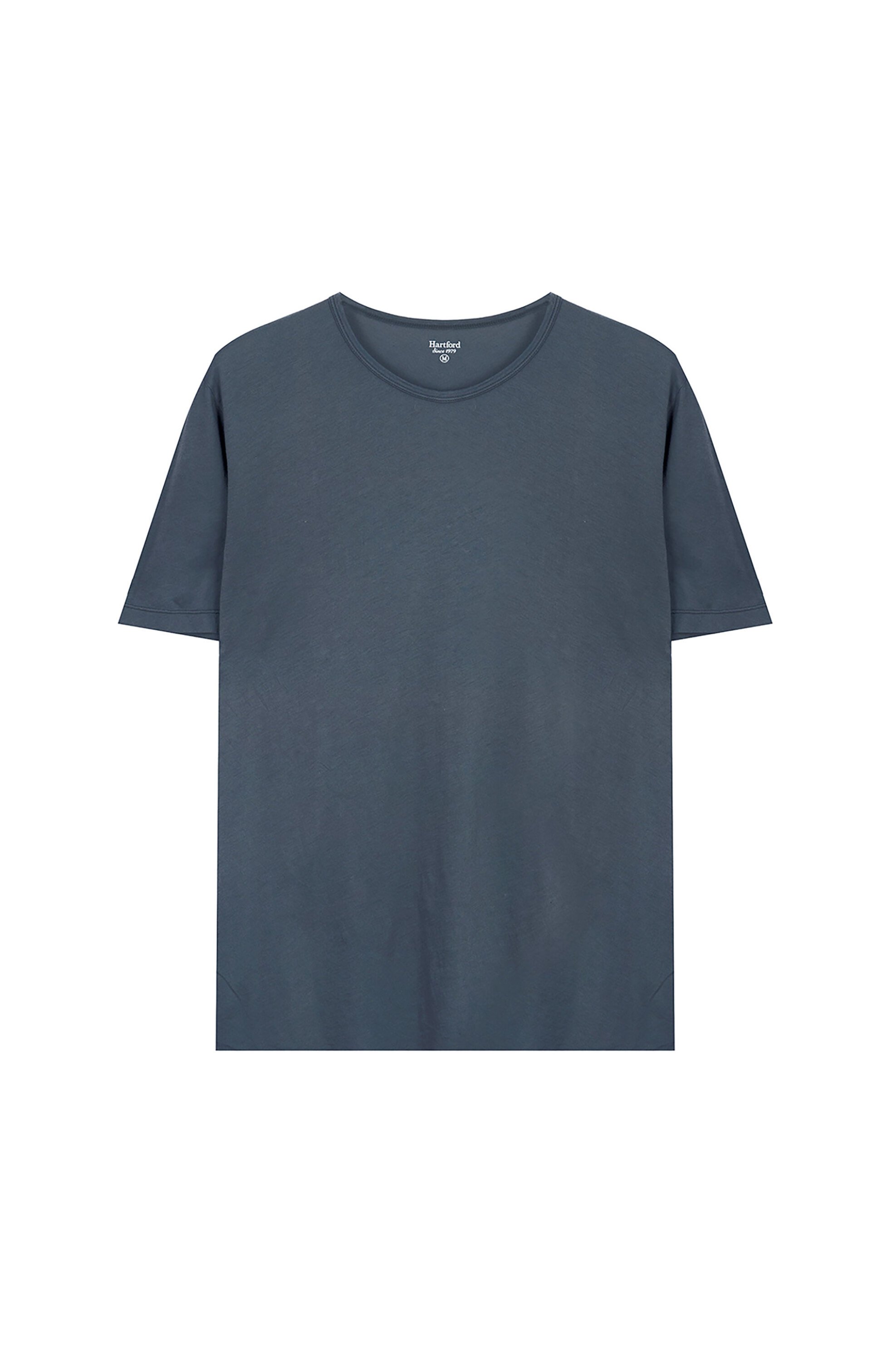 HARTFORD Hartford ανδρικό T-shirt μονόχρωμο - BD65301 Γκρι Γαλάζιο