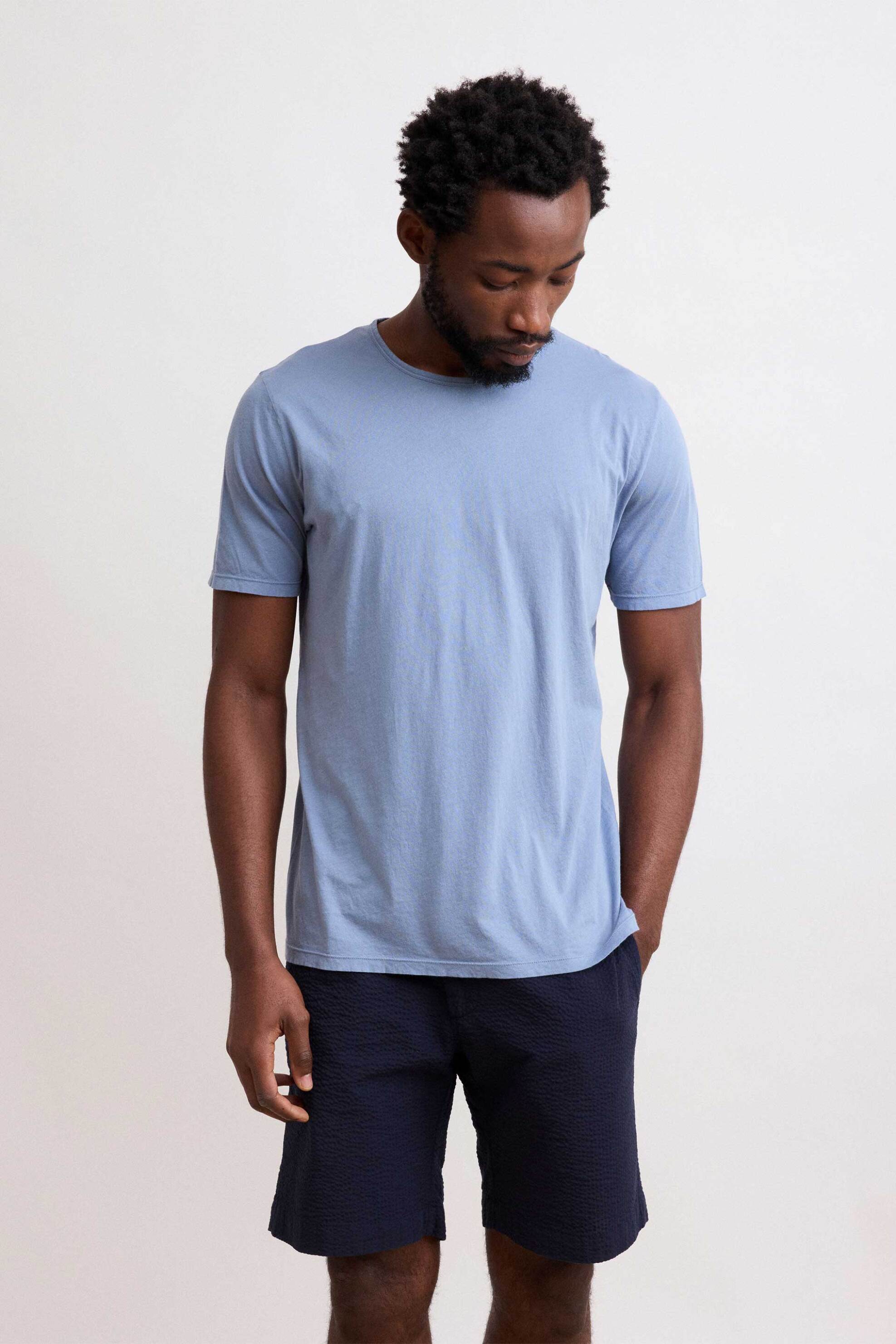 HARTFORD Hartford ανδρικό T-shirt μονόχρωμο - BD65301 Γαλάζιο