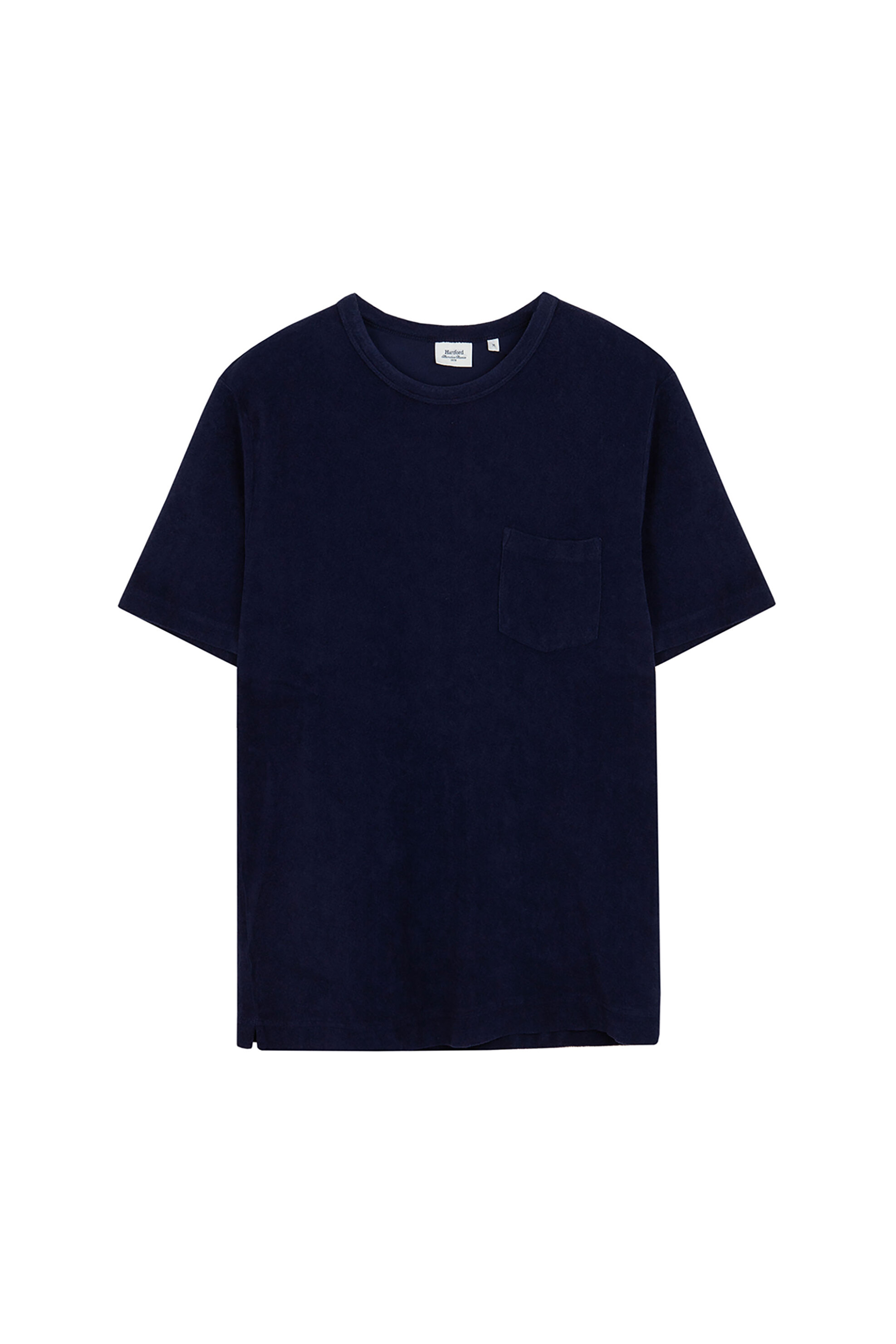 Hartford ανδρικό T-shirt μονόχρωμο με τσέπη στο στήθος - BD81304 Μπλε Σκούρο