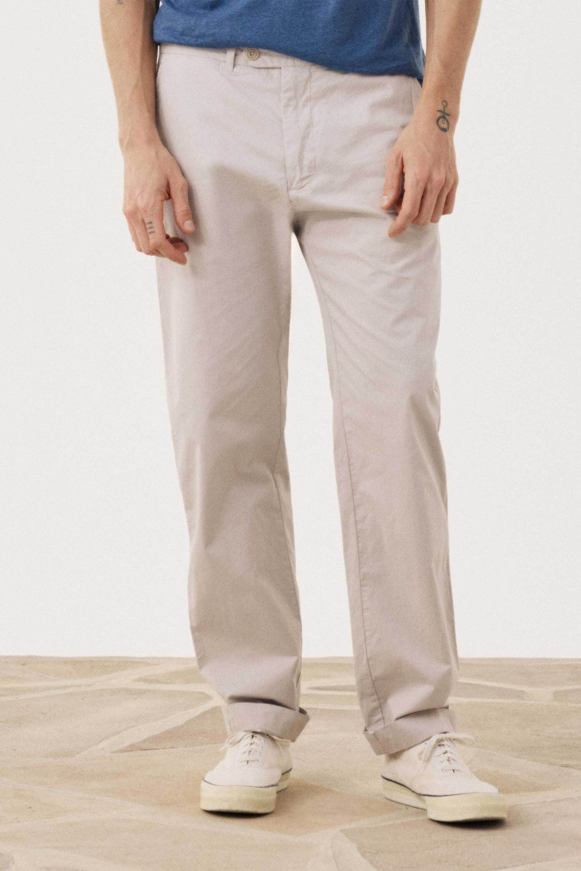 Hartford ανδρικό παντελόνι chino Classic Straight Cut - BF51102 Μπεζ φωτογραφία