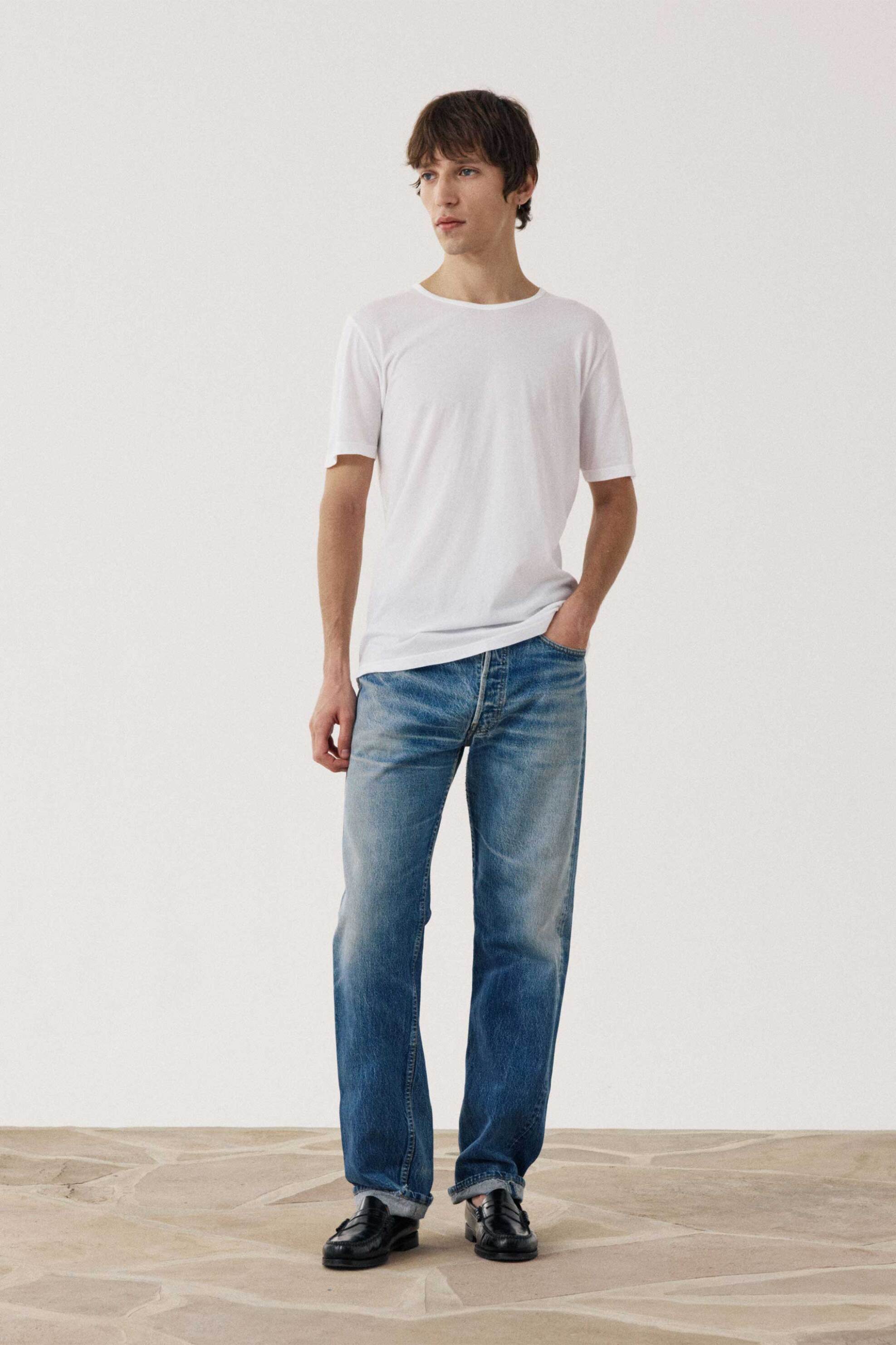 Hartford Ανδρικό T-Shirt Μονόχρωμο Regular Fit - Bf65301 Λευκό