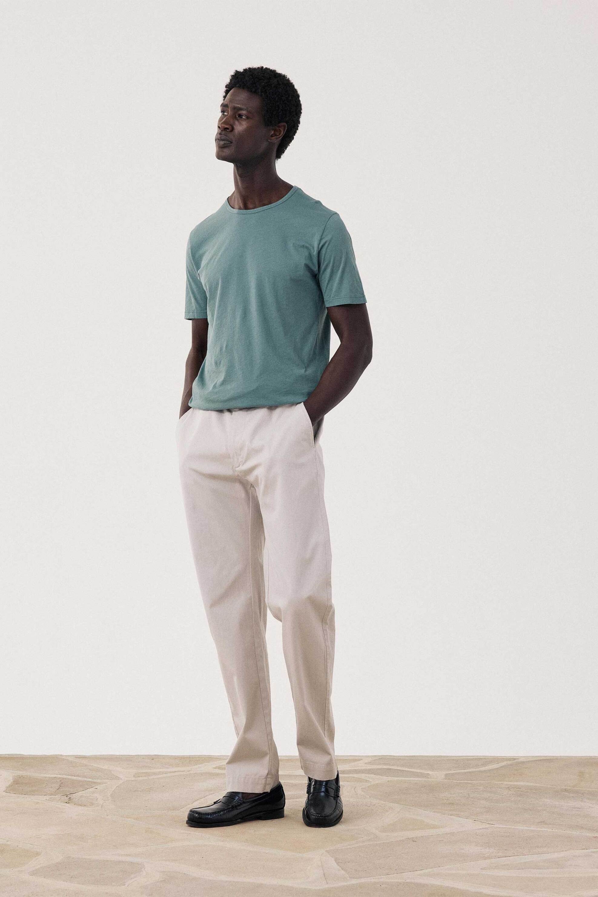 Hartford ανδρικό T-shirt μονόχρωμο Regular Fit - BF65301 Πράσινο Teal φωτογραφία