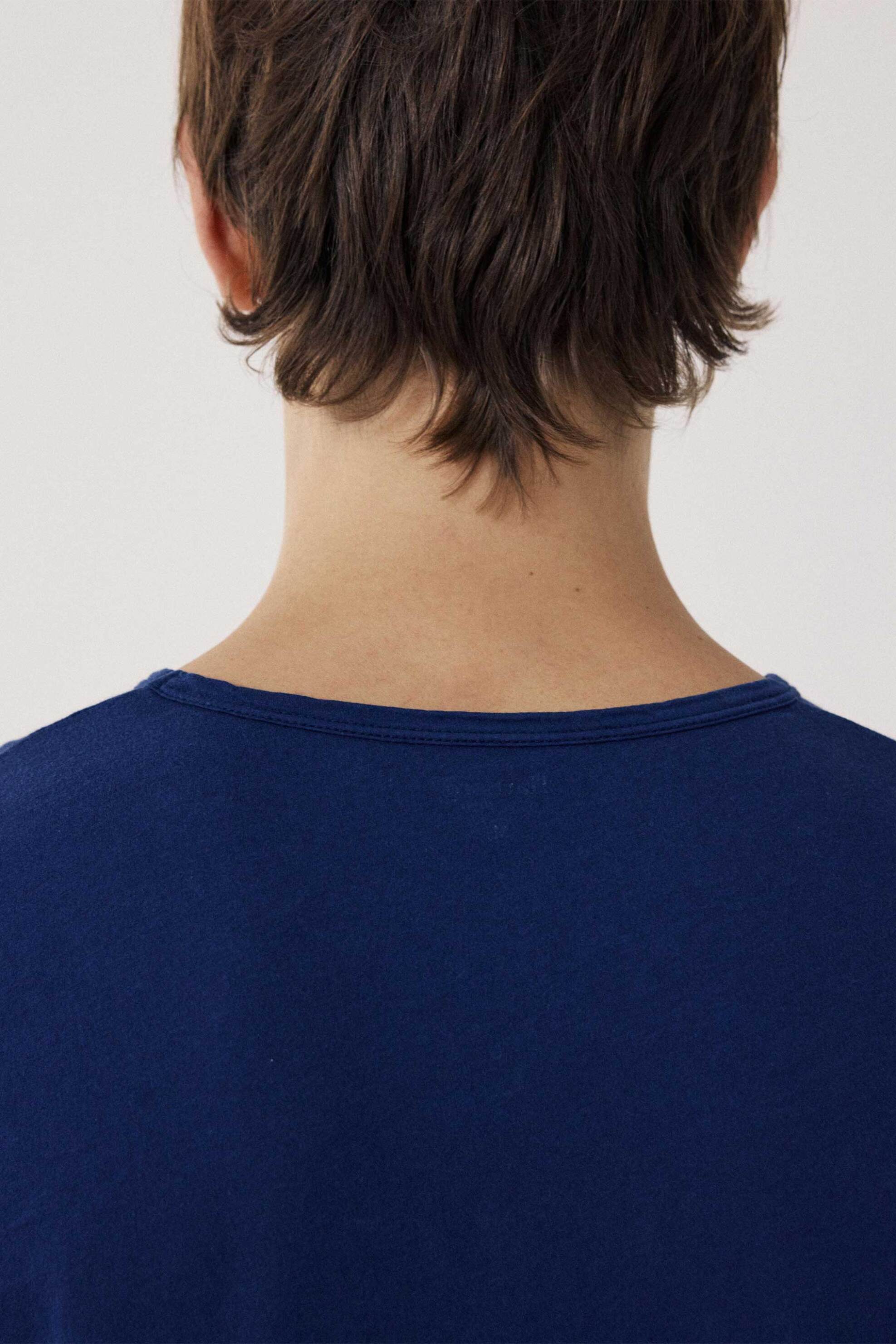 Hartford Ανδρικό T-Shirt Μονόχρωμο Regular Fit - Bf65301 Μπλε
