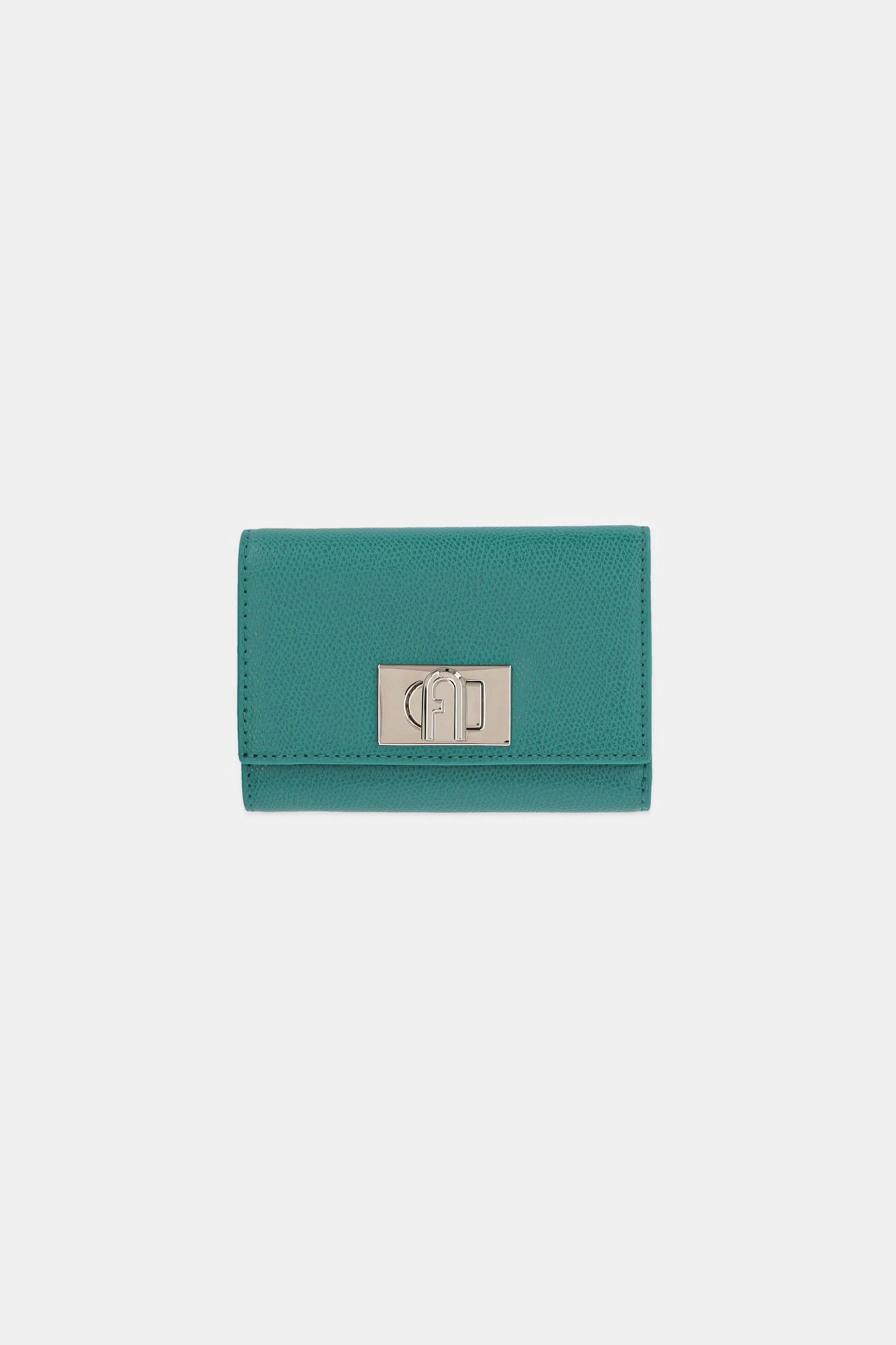  Furla γυναικείο δερμάτινο πορτοφόλι μονόχρωμο - WP00225-ARE000D7D00 Βεραμάν 2025