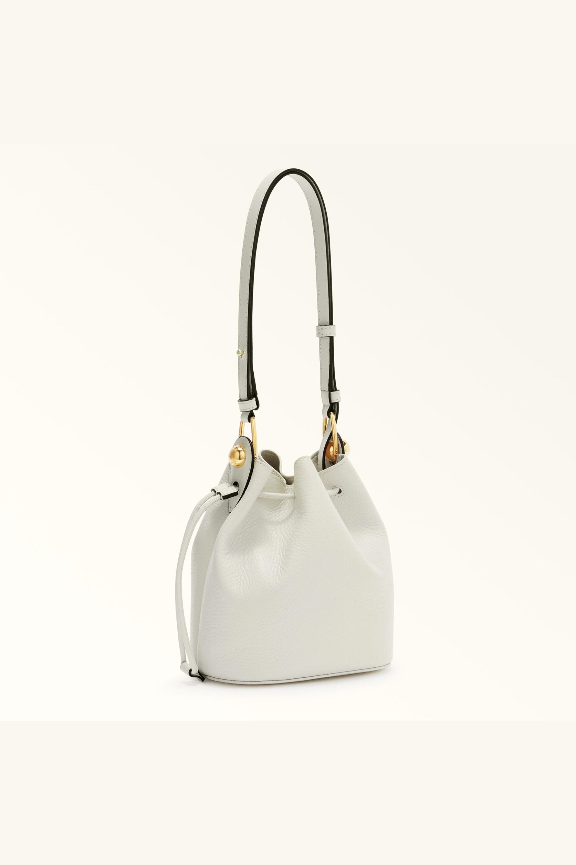 Furla γυναικεία δερμάτινη τσάντα bucket "Sfera Bucket Bag Mini" - WB01514-BX0176 Λευκό φωτογραφία