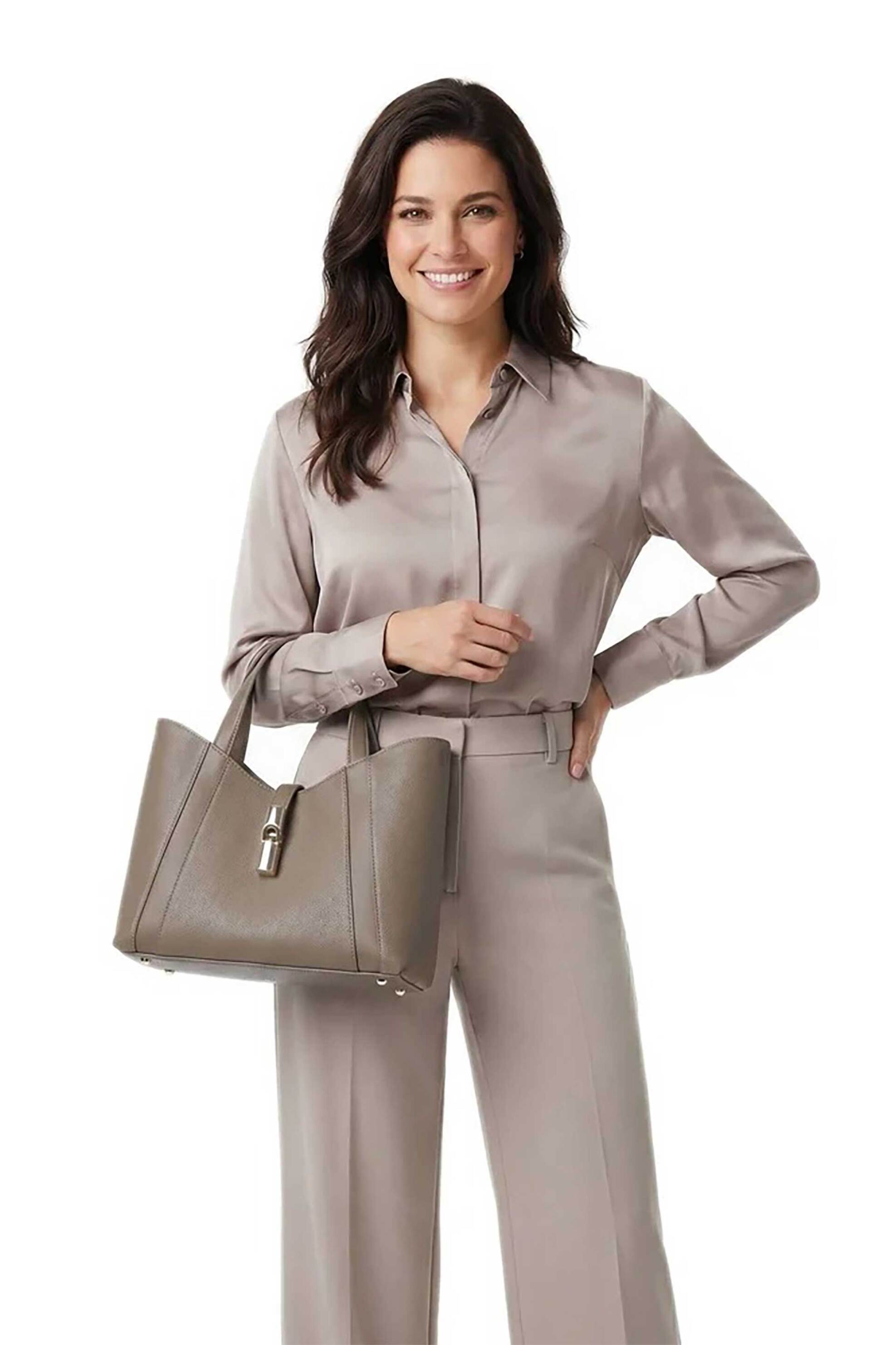 Furla Γυναικεία Τσάντα Χειρός Crossbody Goccia S - Wb01789-Bx3353 Taupe