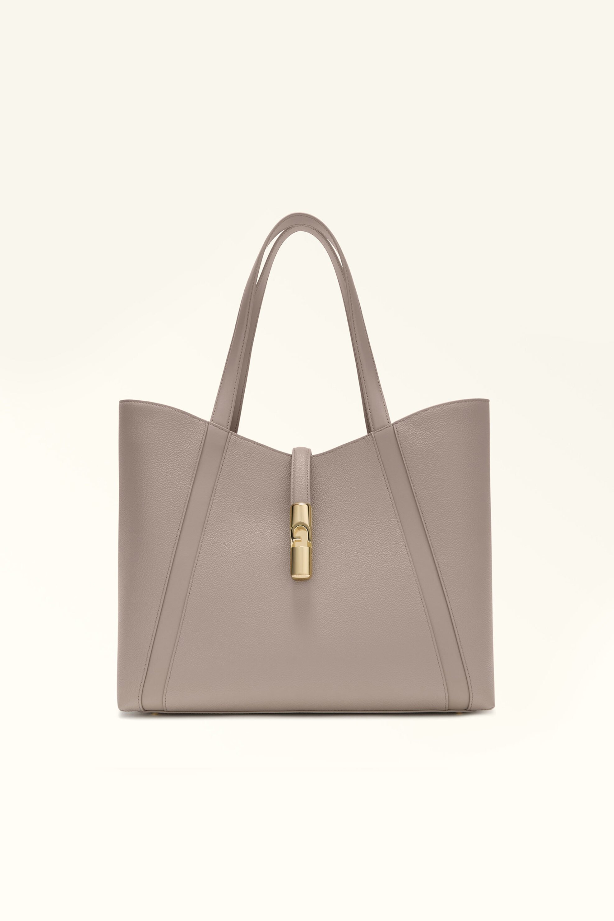 Furla γυναικεία δερμάτινη τσάντα ώμου "Goccia Tote L" - WB01788-BX3353 Γκρι Ανοιχτό