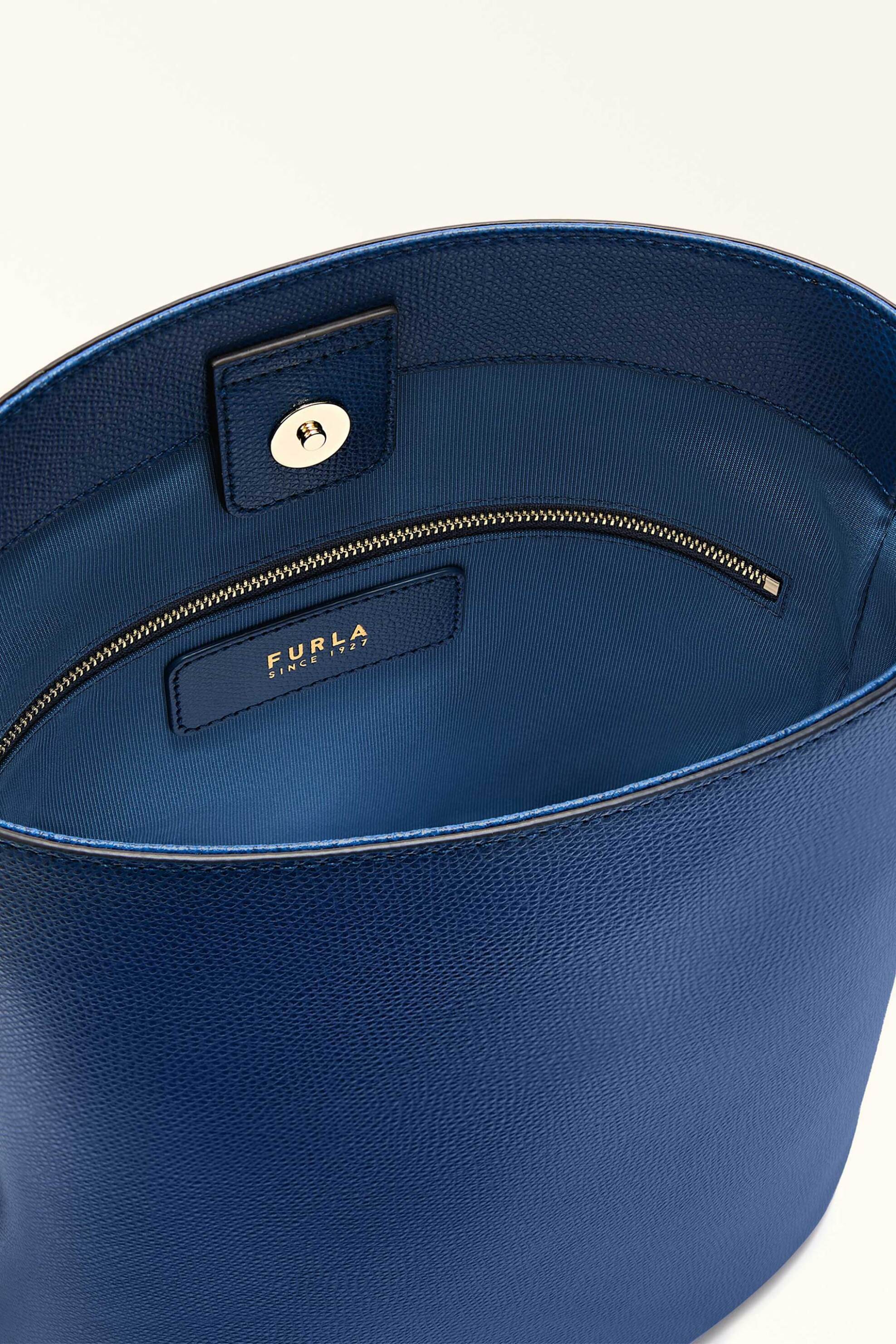 Furla γυναικεία δερμάτινη τσάντα ώμου "Roxie Bucket S" - WB01875-ARE000 Μπλε φωτογραφία