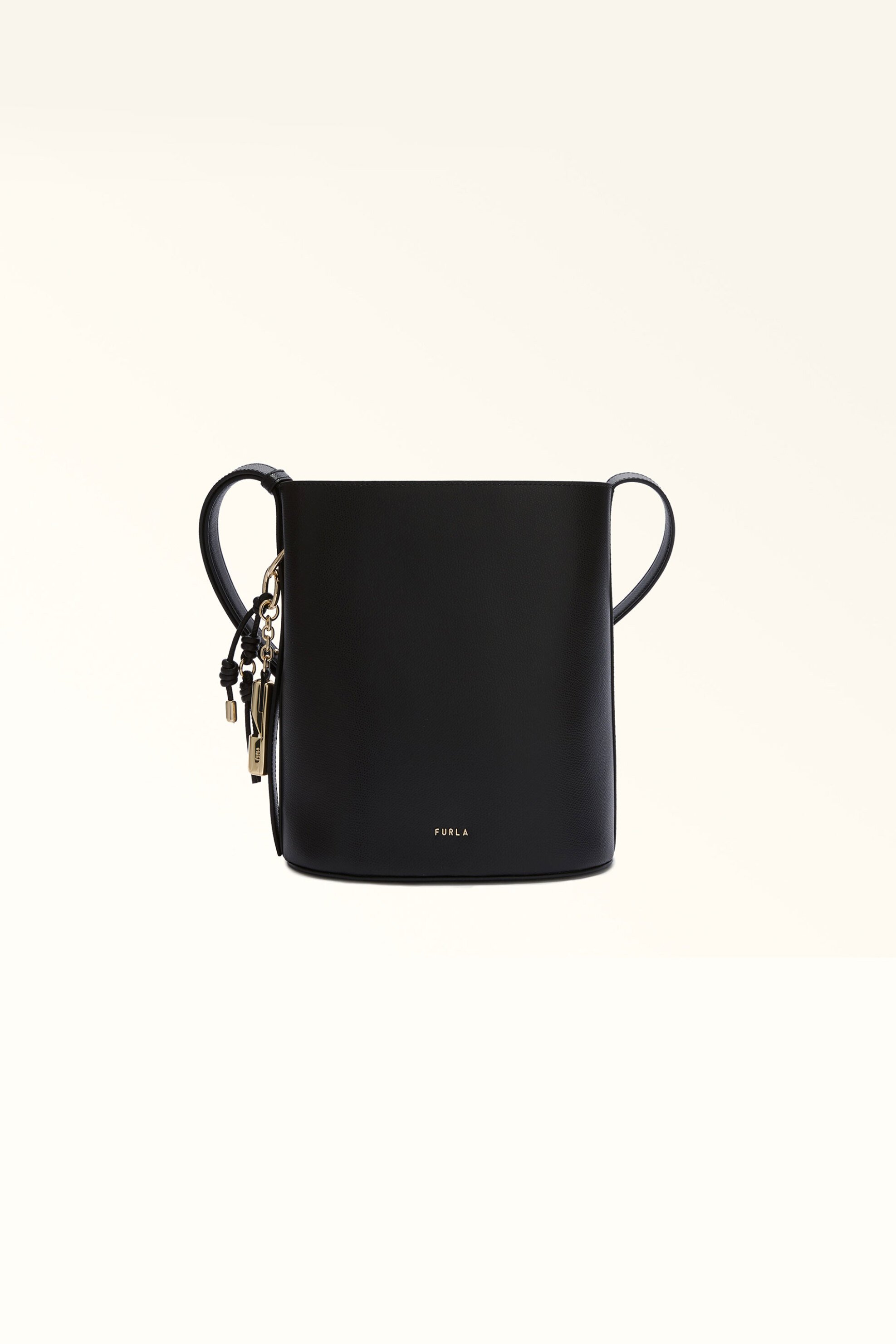 Furla γυναικεία δερμάτινη τσάντα ώμου "Roxie Bucket S" - WB01875-ARE000 Μαύρο