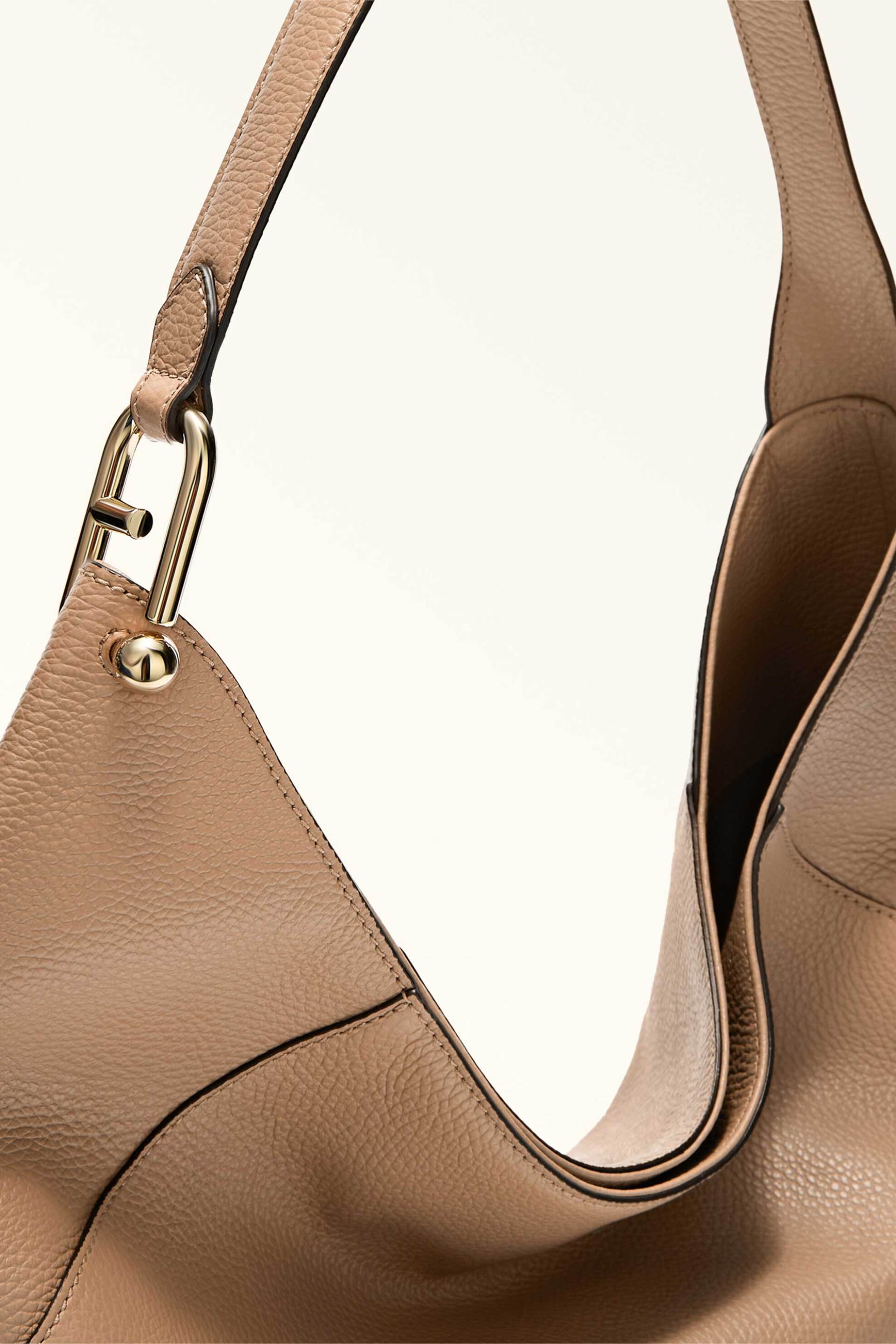 FURLA Furla γυναικεία δερμάτινη τσάντα ώμου "Lara L" - WB01876-HSF000 Μπεζ - 3