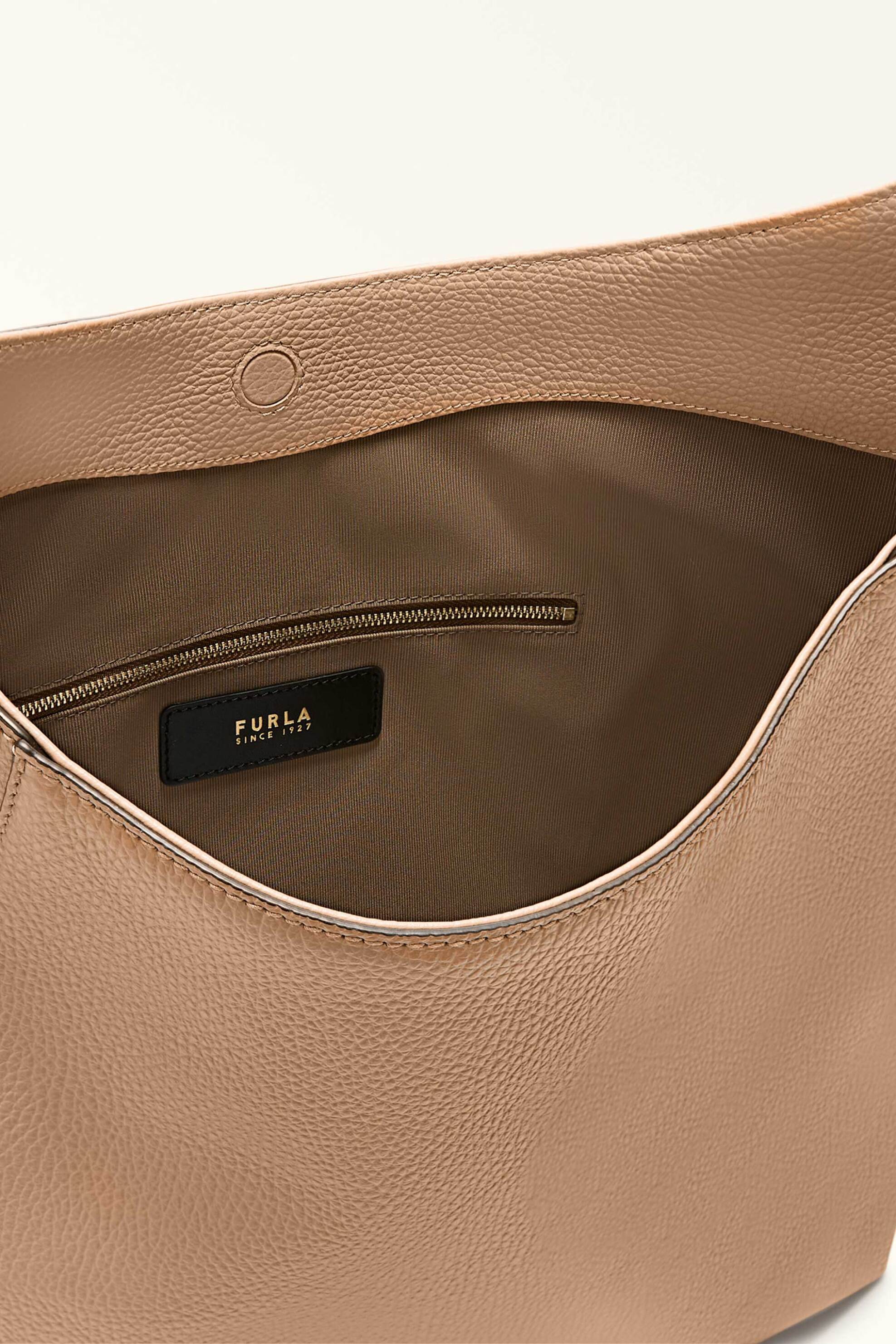 Furla Γυναικεία Δερμάτινη Τσάντα Ώμου Lara L - Wb01876-Hsf000 Μπεζ