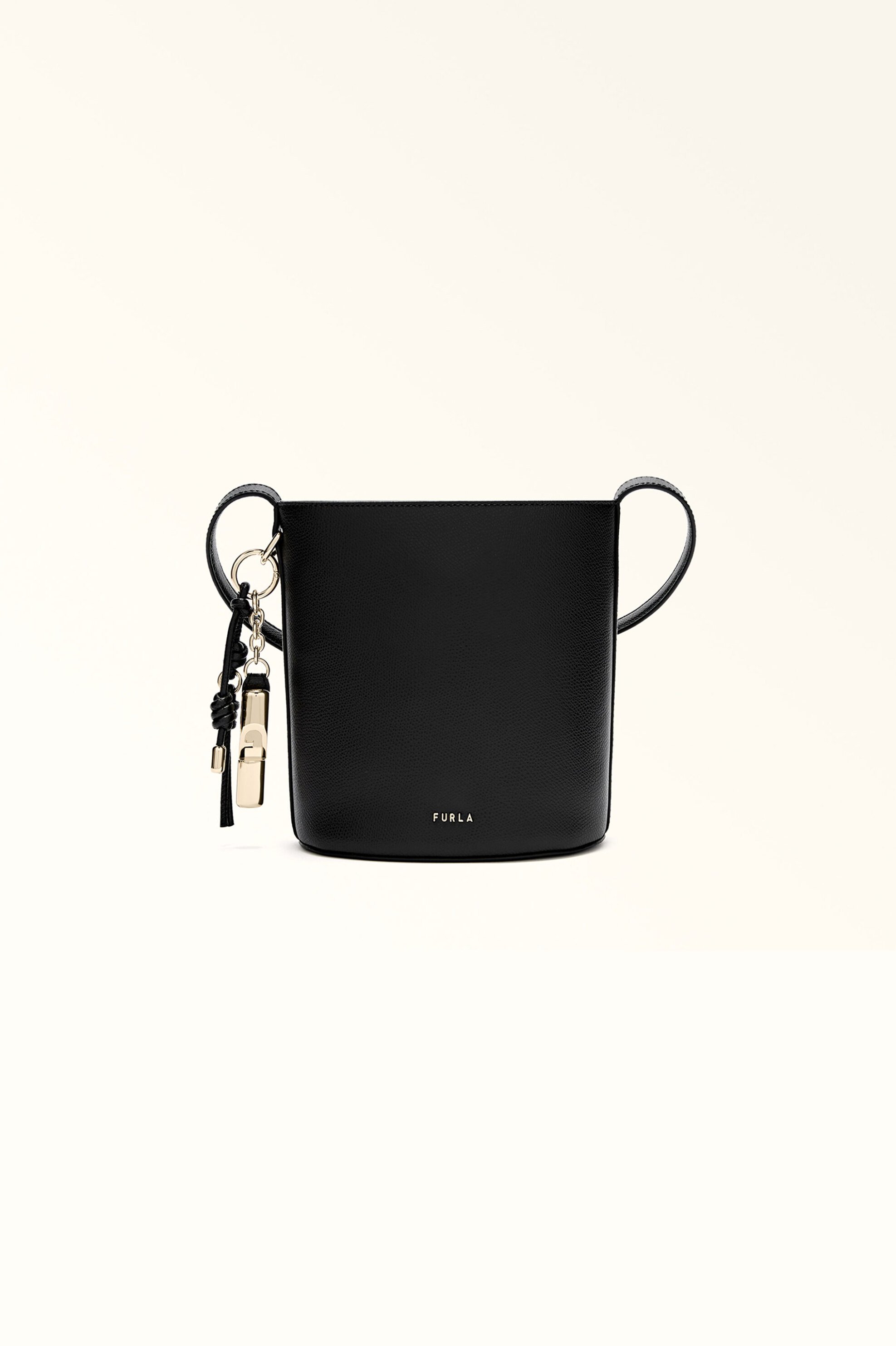 Furla γυναικεία δερμάτινη τσάντα ώμου "Roxie Bucket" - WE00859-ARE000 Μαύρο