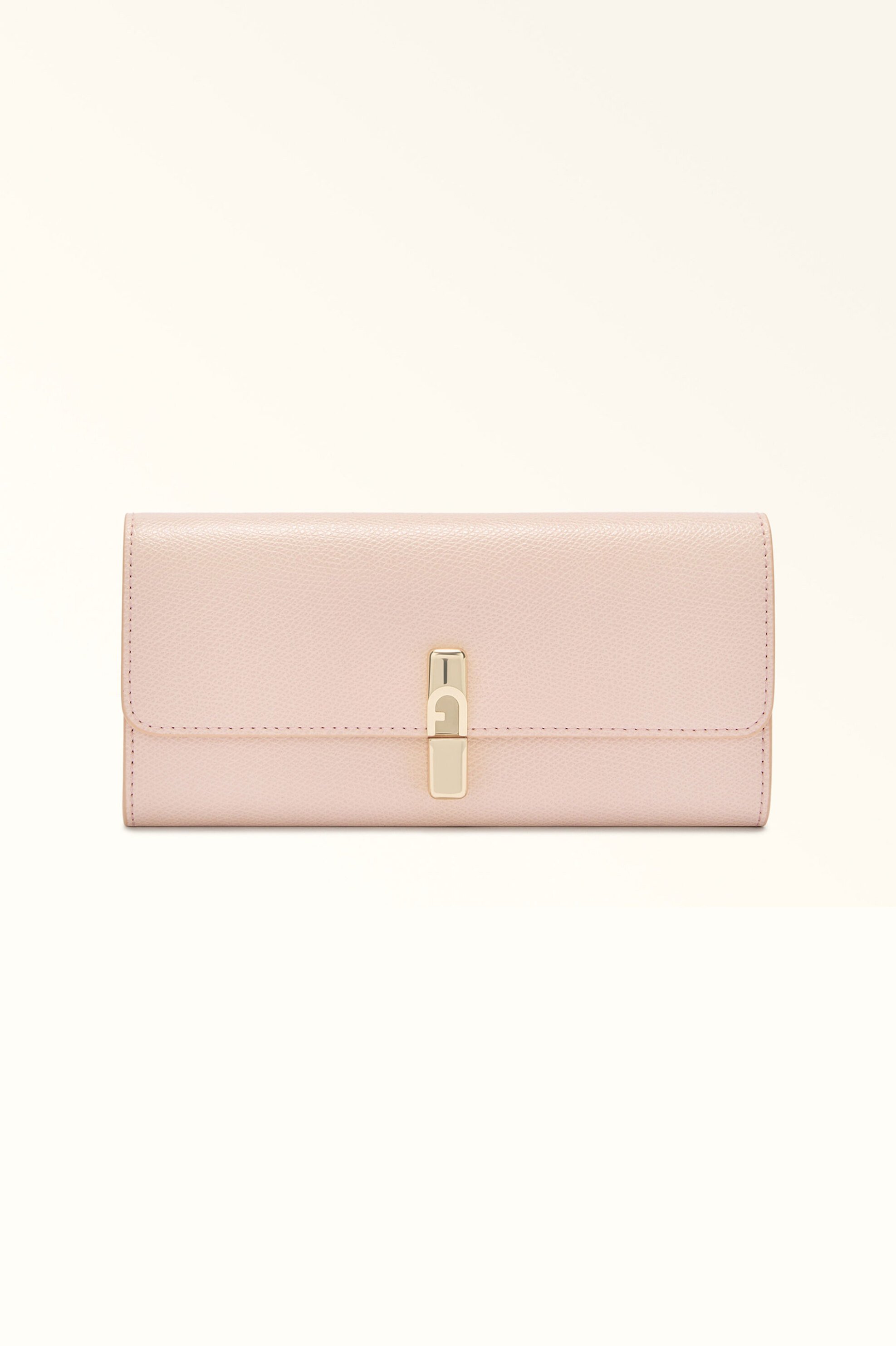Furla γυναικείο δερμάτινο πορτοφόλι μονόχρωμο "Iride Continental XL" - WP00591-ARE000 Ροζ