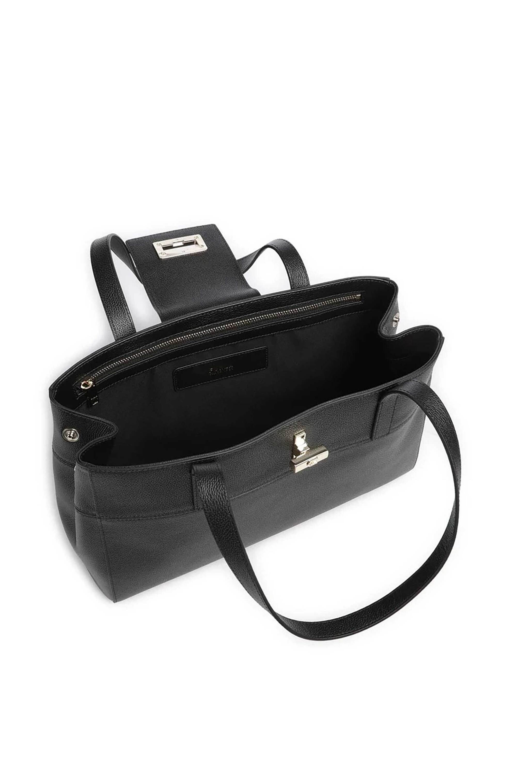 FURLA Furla γυναικεία δερμάτινη τσάντα ώμου "Amelia Tote L" - WB01980-BX4546 Μαύρο - 3