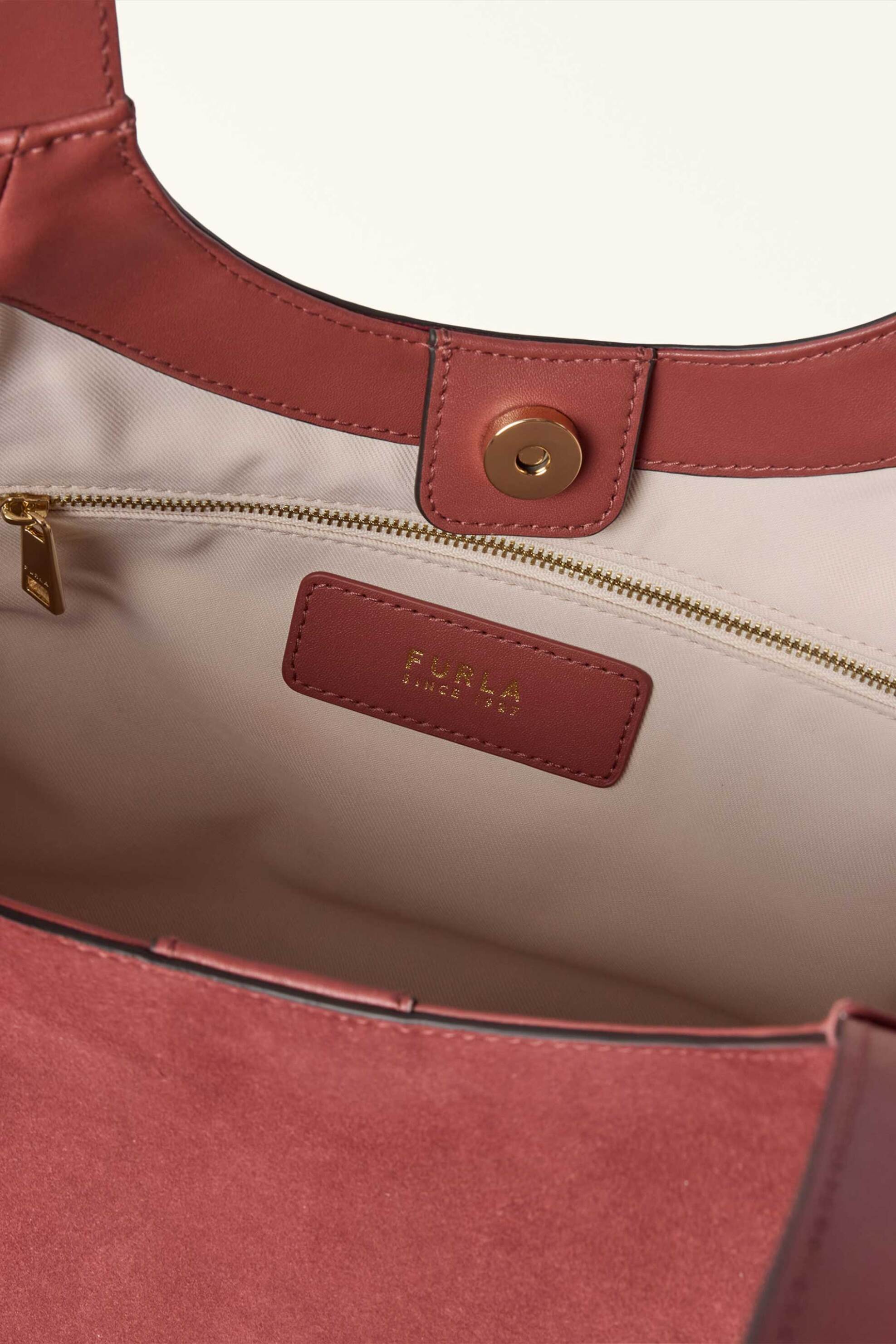 FURLA Furla γυναικεία δερμάτινη τσάντα ώμου "Dora Tote M" - WB02012-BX4018 Μπορντό - 3