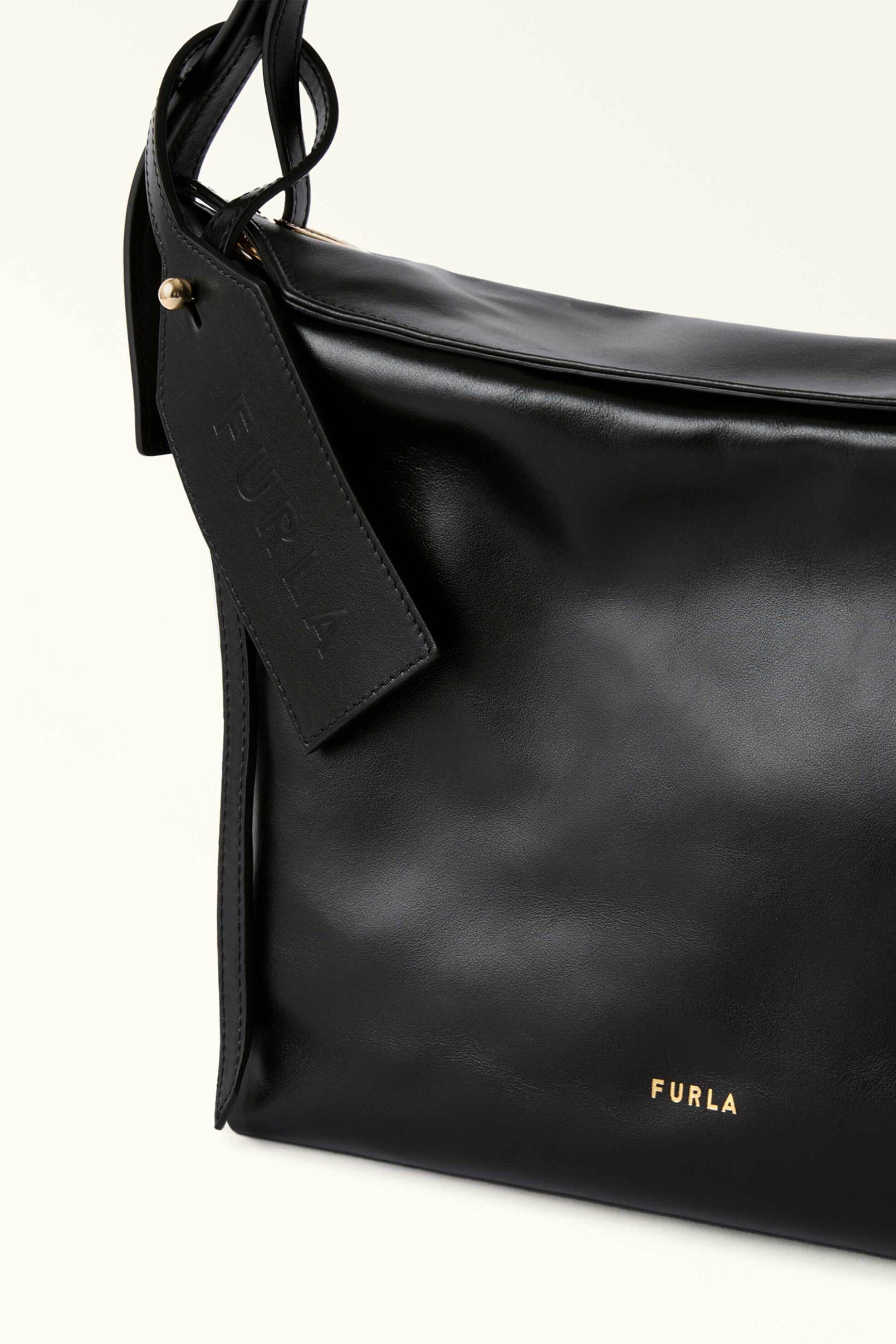 Furla Γυναικεία Δερμάτινη Τσάντα Ώμου Ginevra M - Wb02019-Bx4184 Μαύρο