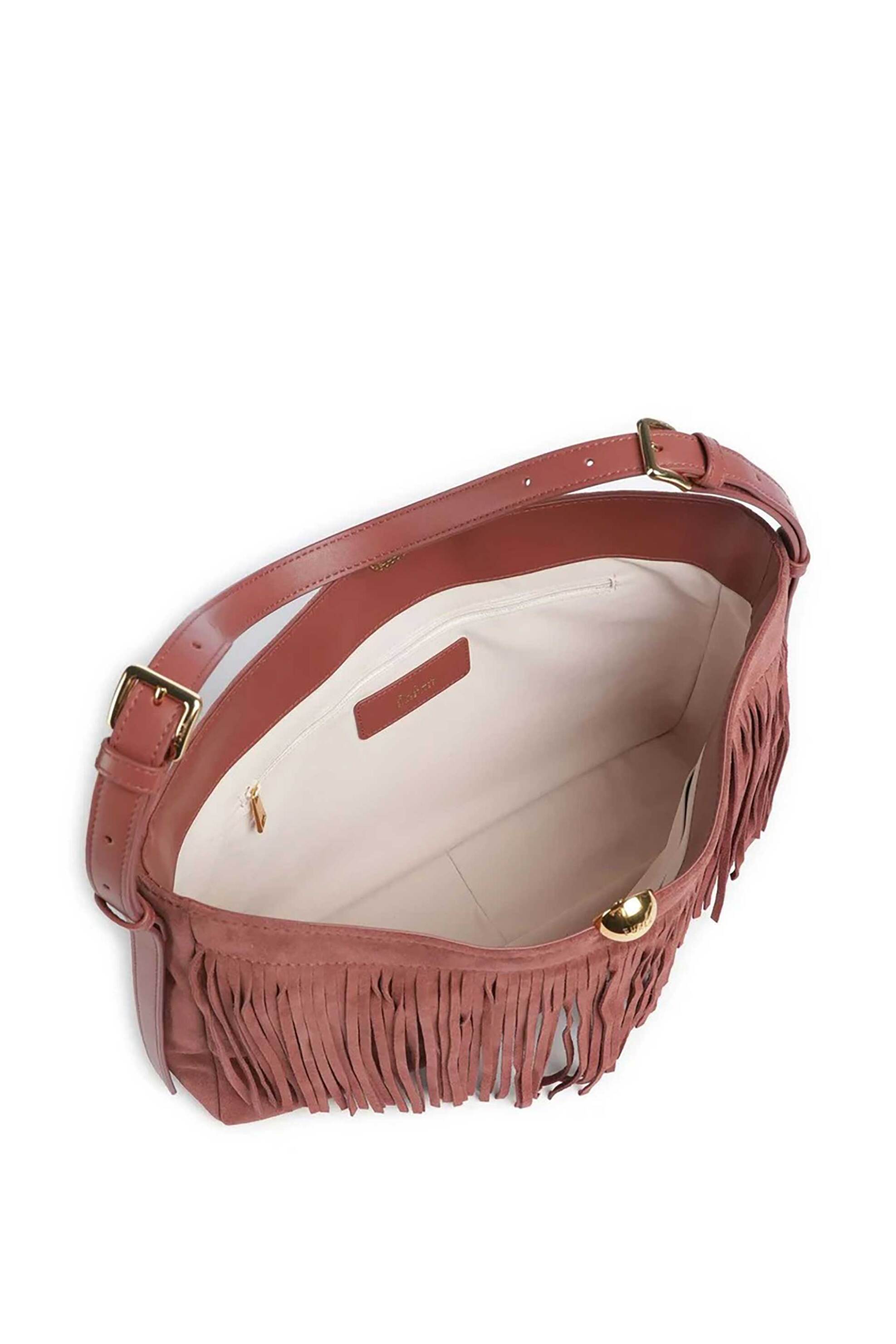 Furla Γυναικεία Δερμάτινη Τσάντα Ώμου με Κρόσσια Sfera Soft Hobo L - Wb02031-Bx0906 Μπορντό