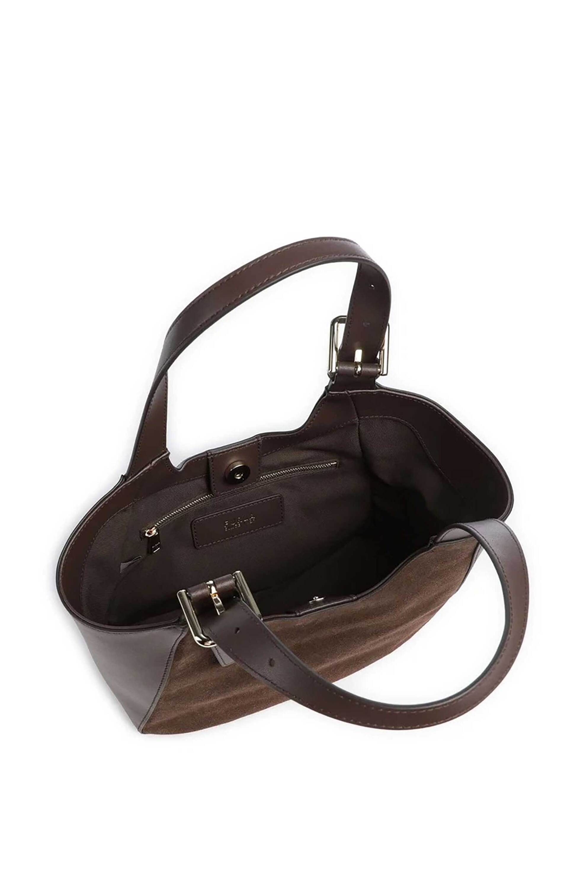 Furla Γυναικεία Δερμάτινη Τσάντα Ώμου Dora Hobo S - Wb02099-Bx4018 Καφέ Σκούρο