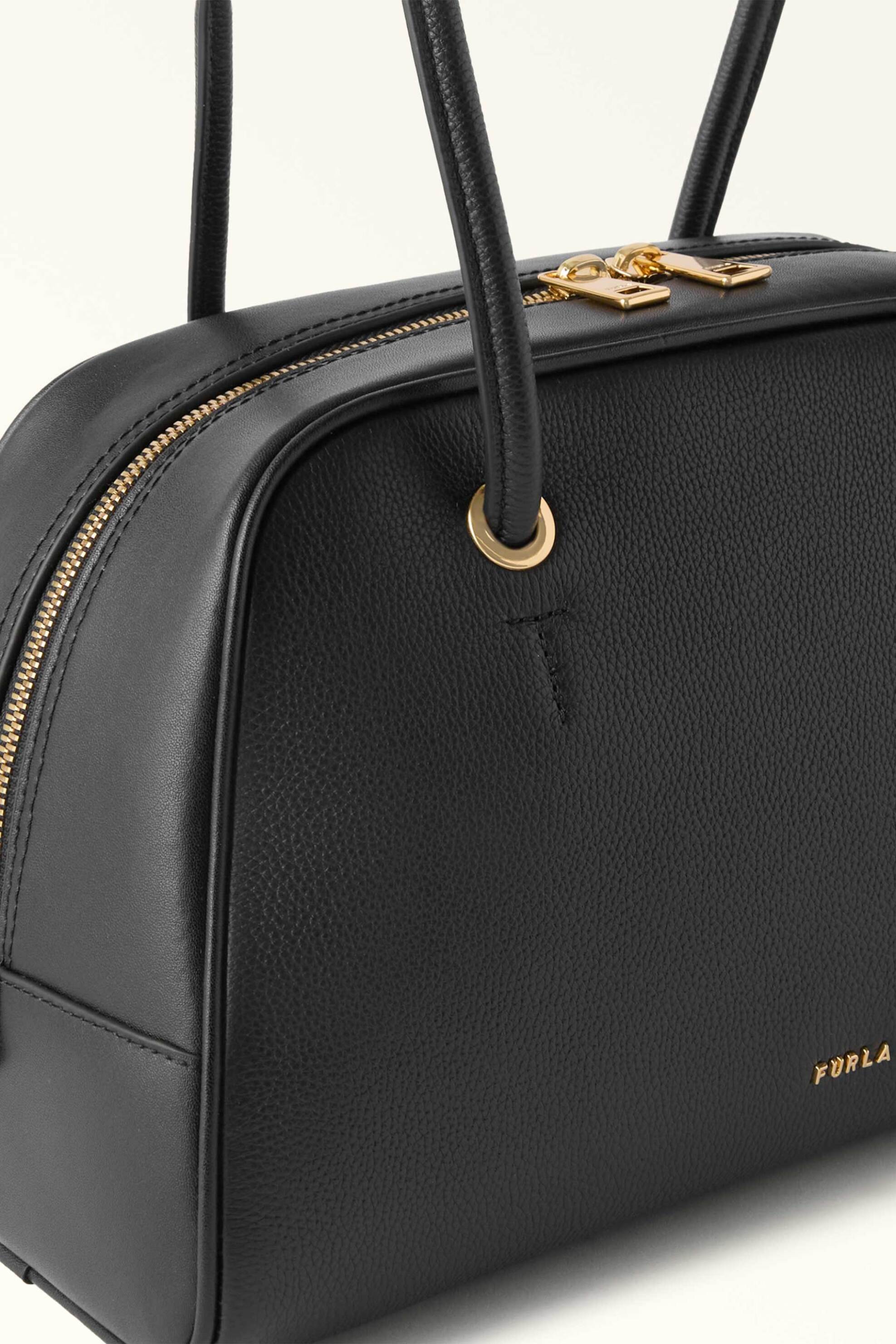 FURLA Furla γυναικεία δερμάτινη τσάντα ώμου "Poppy Dome M" - WB02109-BX4573 Μαύρο - 3