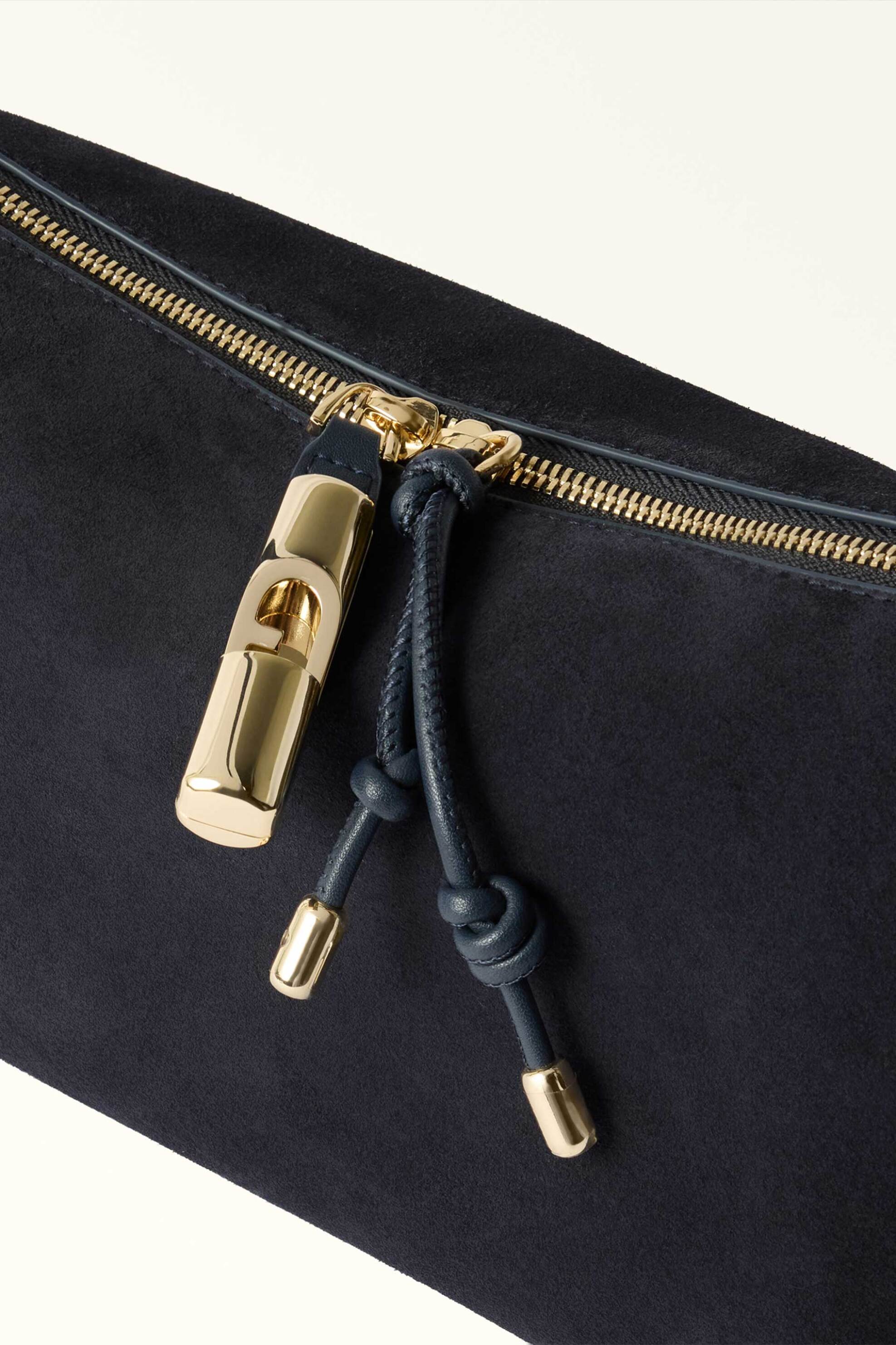 FURLA Furla γυναικεία δερμάτινη τσάντα ώμου "Debby" - WE00865-BX4018 Μπλε Σκούρο - 3