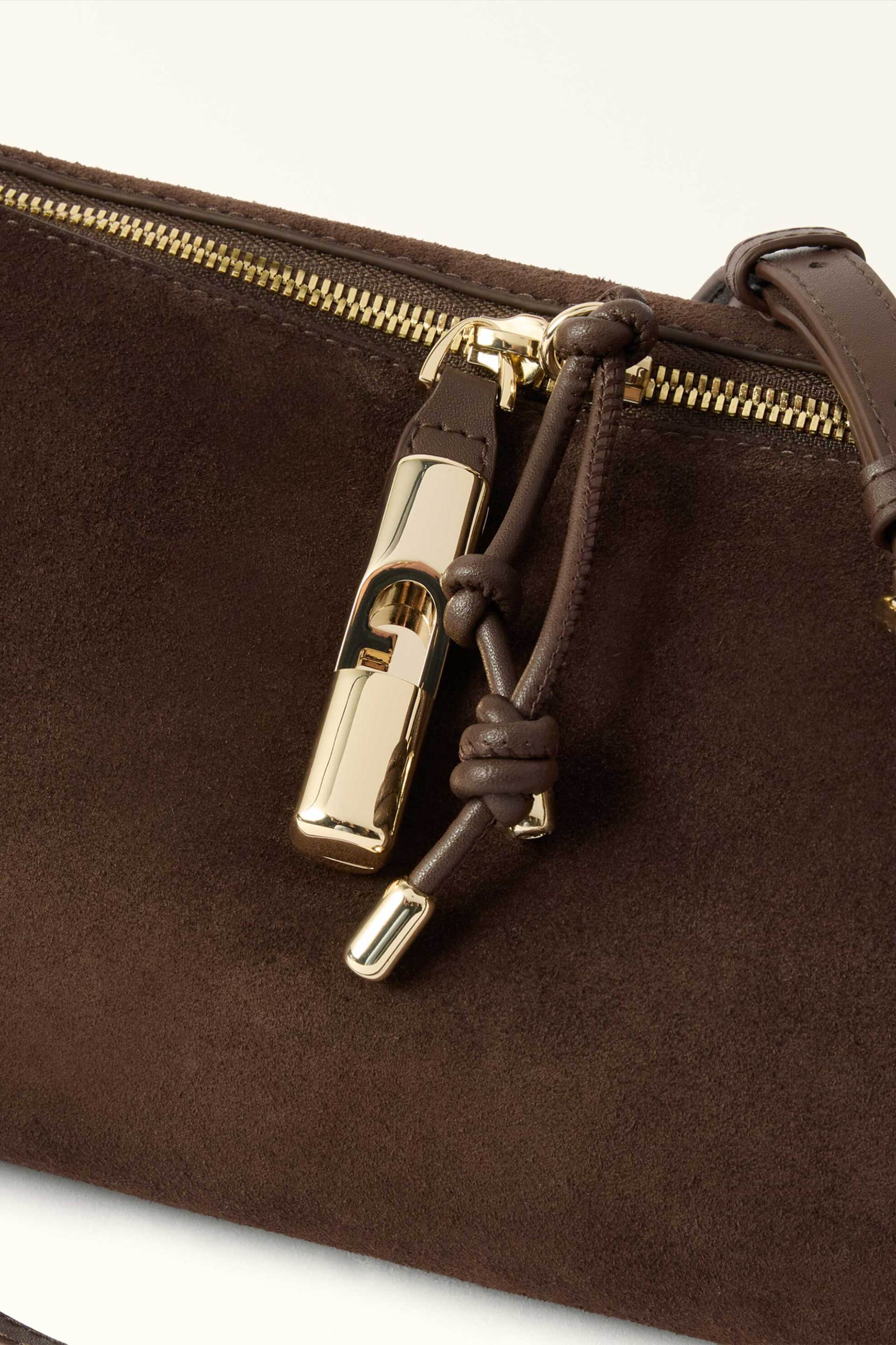 FURLA Furla γυναικεία δερμάτινη τσάντα ώμου "Debby" - WE00865-BX4018 Καφέ - 3