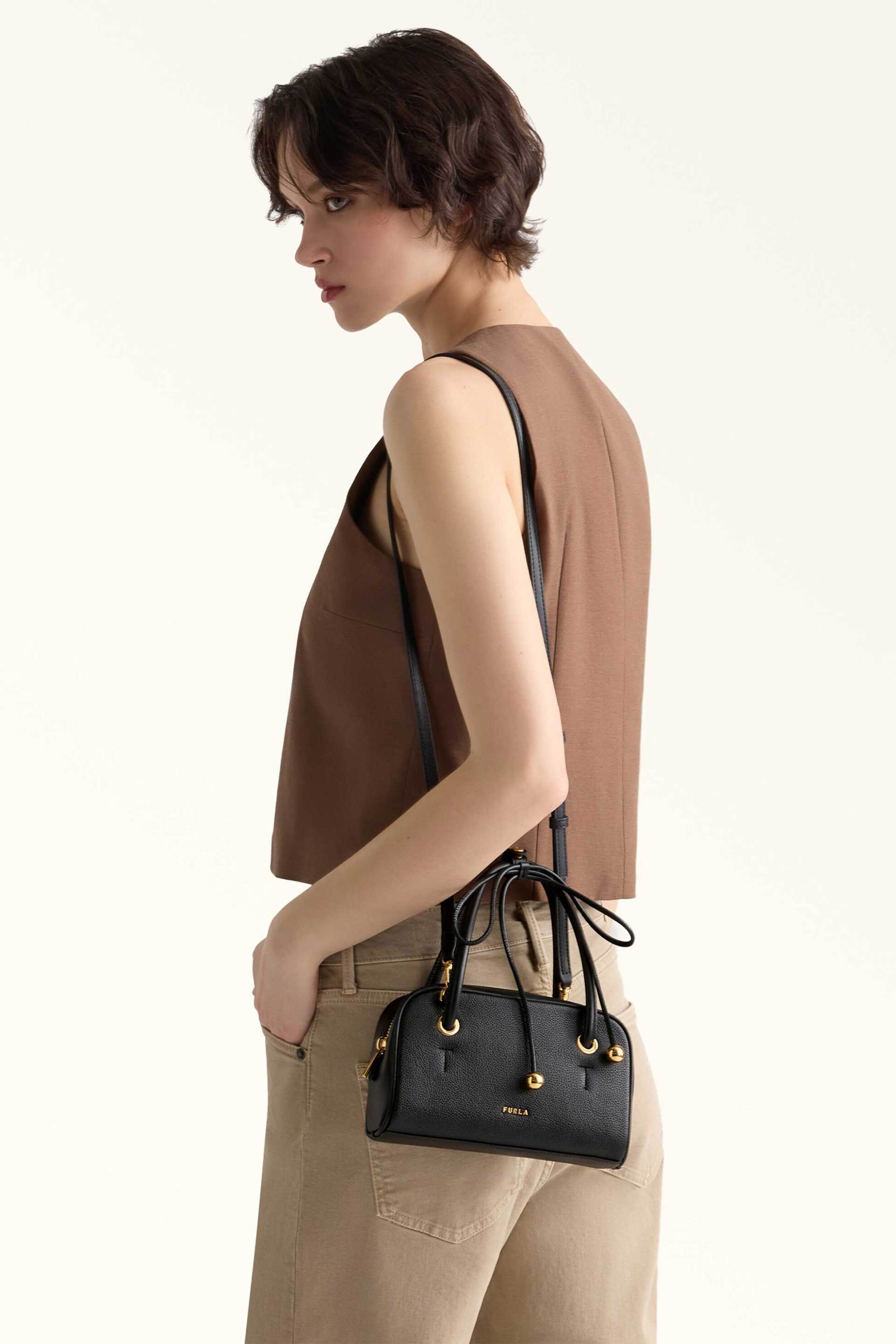 Furla Γυναικείο Mini Bag Poppy Dome - We00915-Bx4573 Μαύρο
