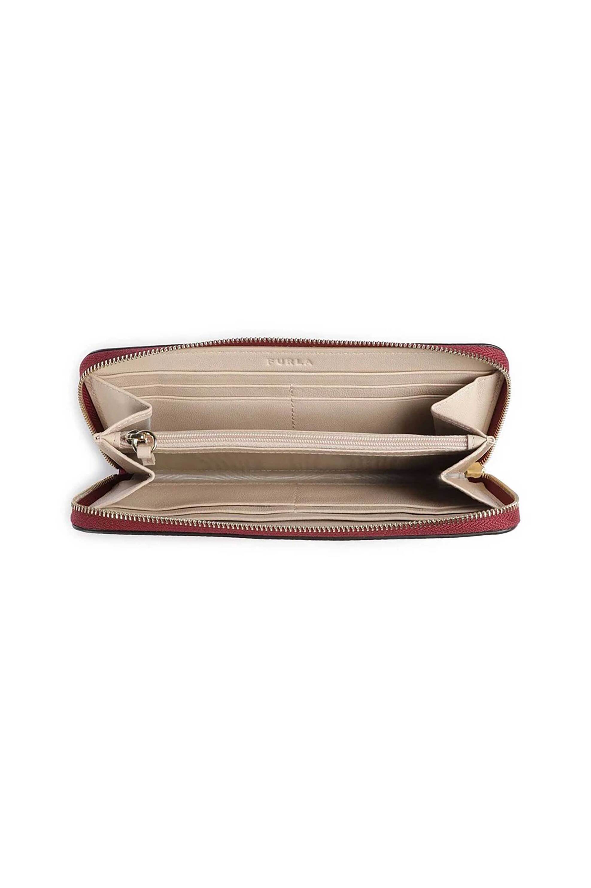 FURLA Furla γυναικείο πορτοφόλι με μεταλλικό λογότυπο "Camelia XL" - WP00313-HSF000 Μπορντό - 3