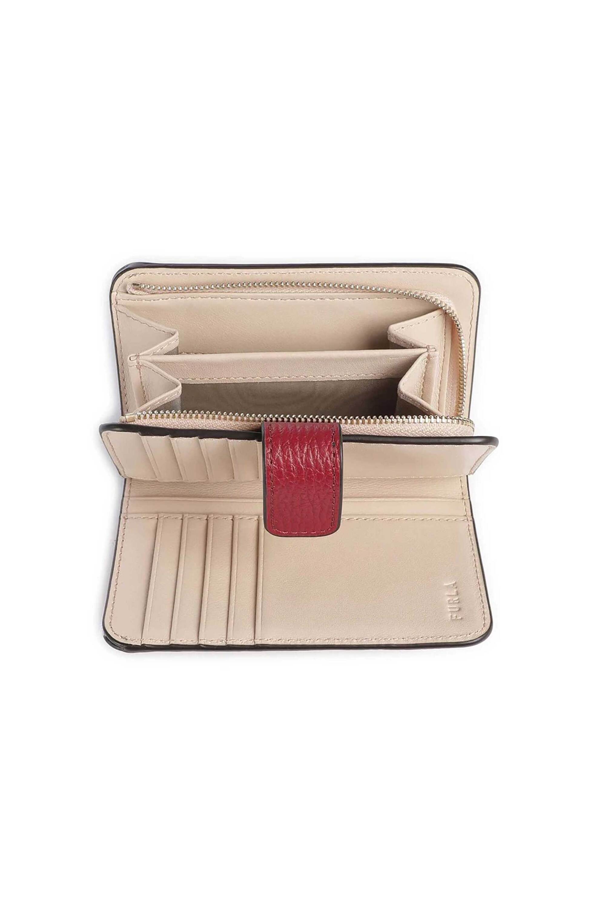FURLA Furla γυναικείο πορτοφόλι με μεταλλικό λογότυπο "Camelia M" - WP00314-HSF000 Μπορντό - 3