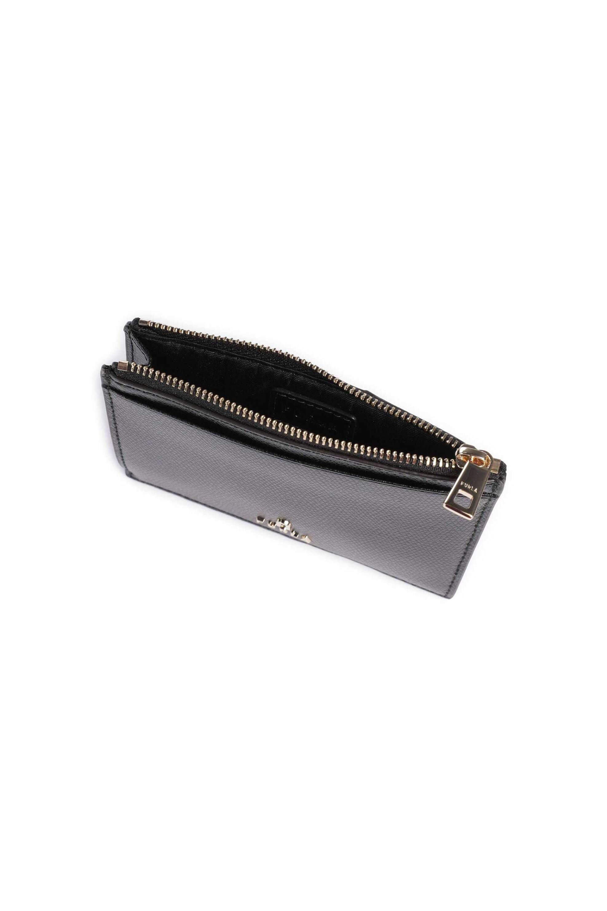 Furla Γυναικεία Δερμάτινη Θήκη για Κάρτες με Μεταλλικό Λογότυπο Camelia L - Wp00407-Are000 Μαύρο