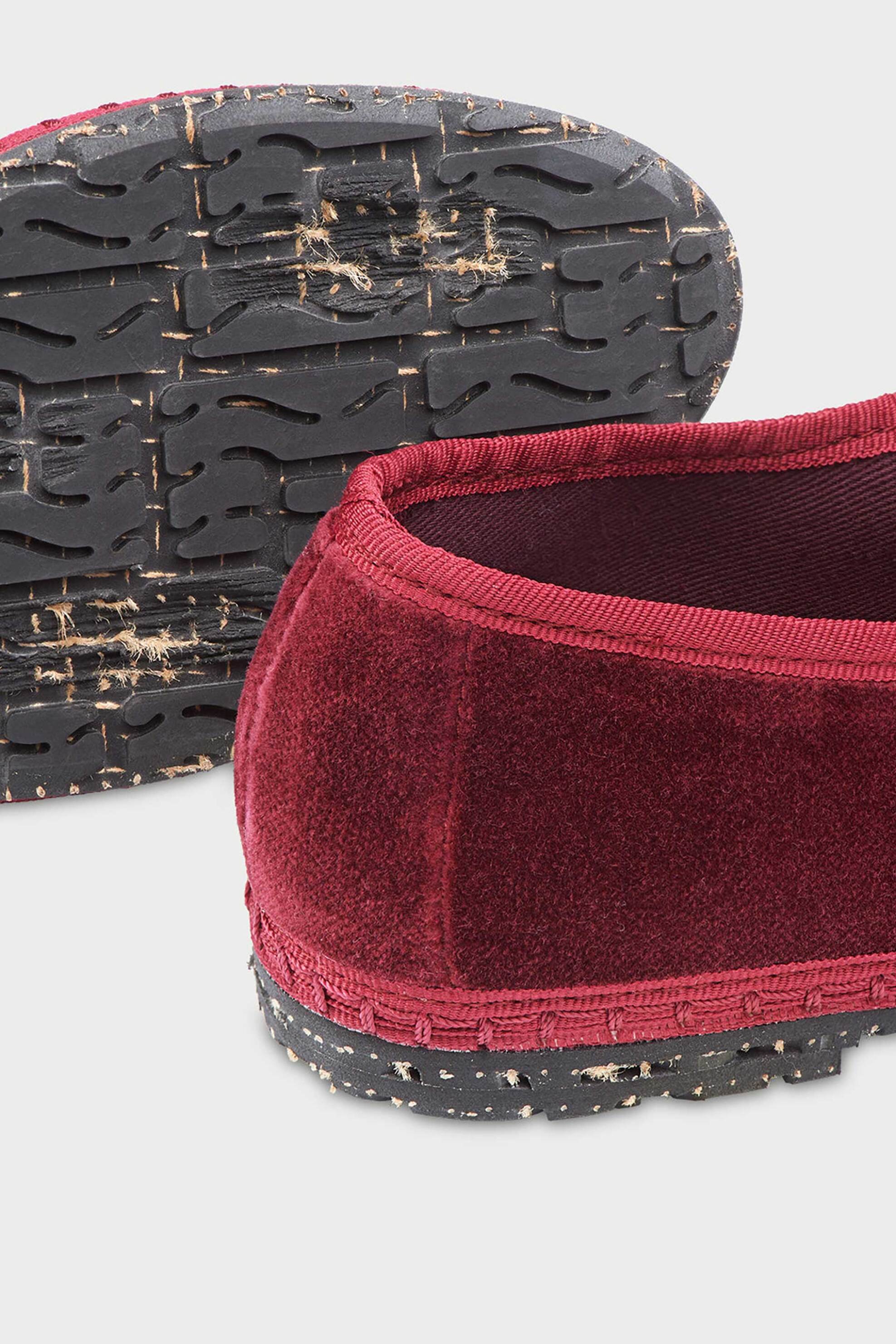 Flabelus γυναικείες μπαλαρίνες με μπαρέτα και βελούδινη υφή "Lucrecia" - LUCRECIA Μπορντό φωτογραφία