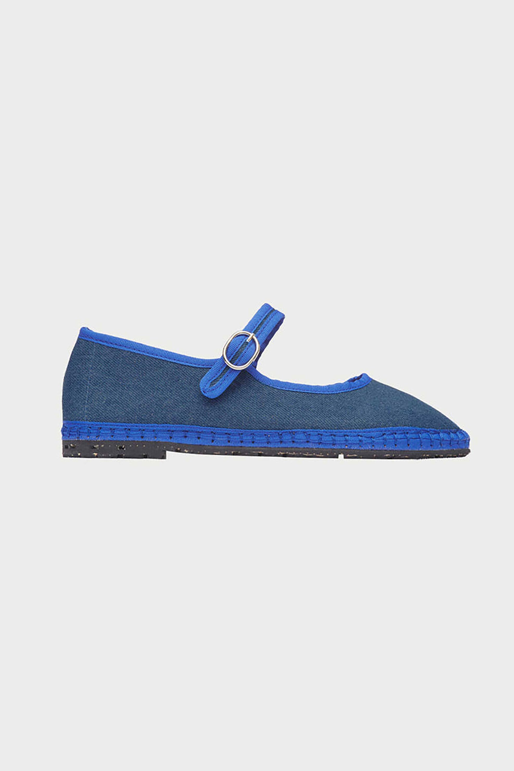 FLABELUS Flabelus γυναικείες μπαλαρίνες με μπαρέτα mary jane "Soshi" - Soshi Denim Blue