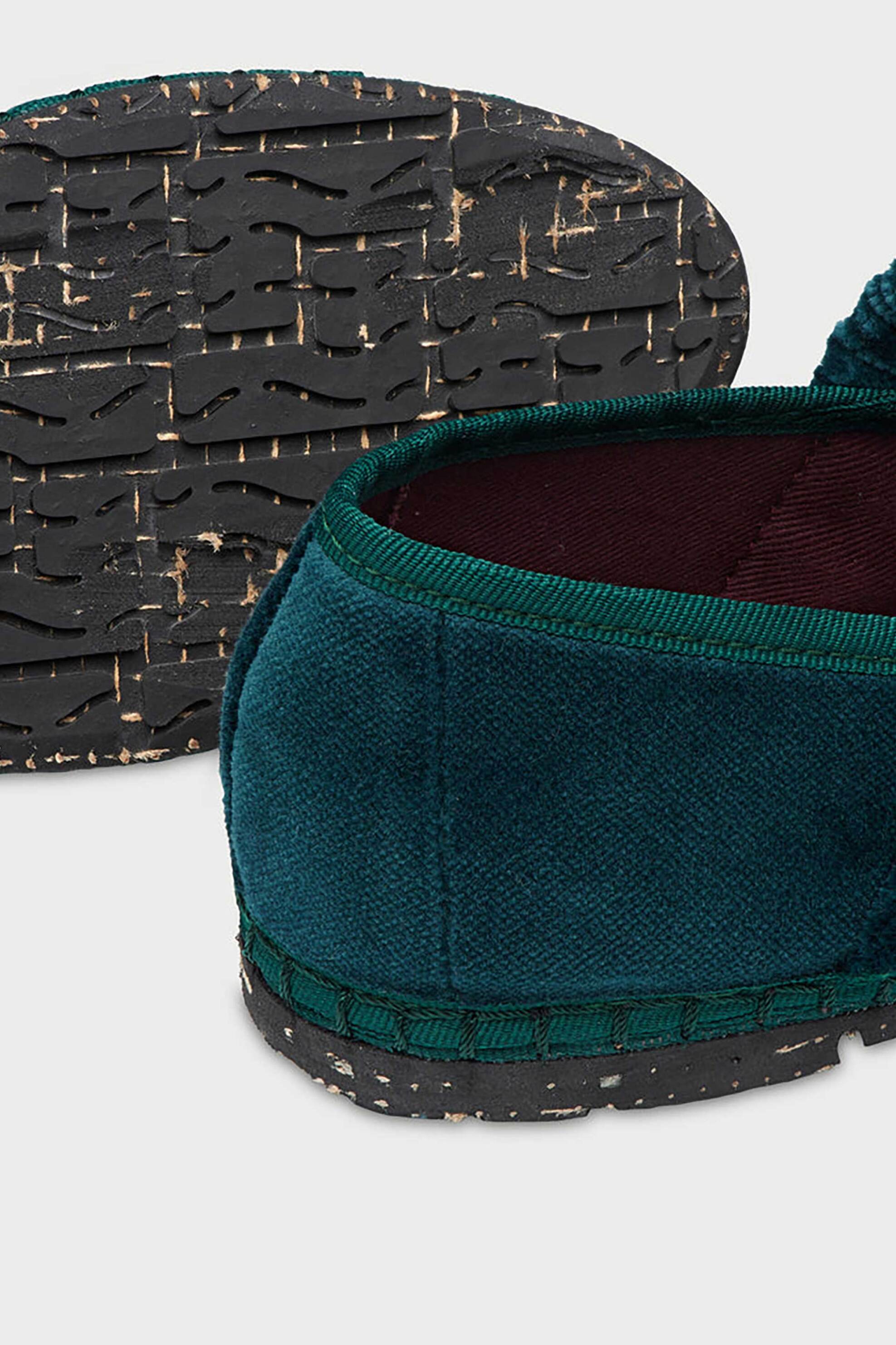 Flabelus γυναικείες μπαλαρίνες με μπαρέτα και βελούδινη υφή "Mafalda Leonor" - Mafalda Leonor Πράσινο φωτογραφία