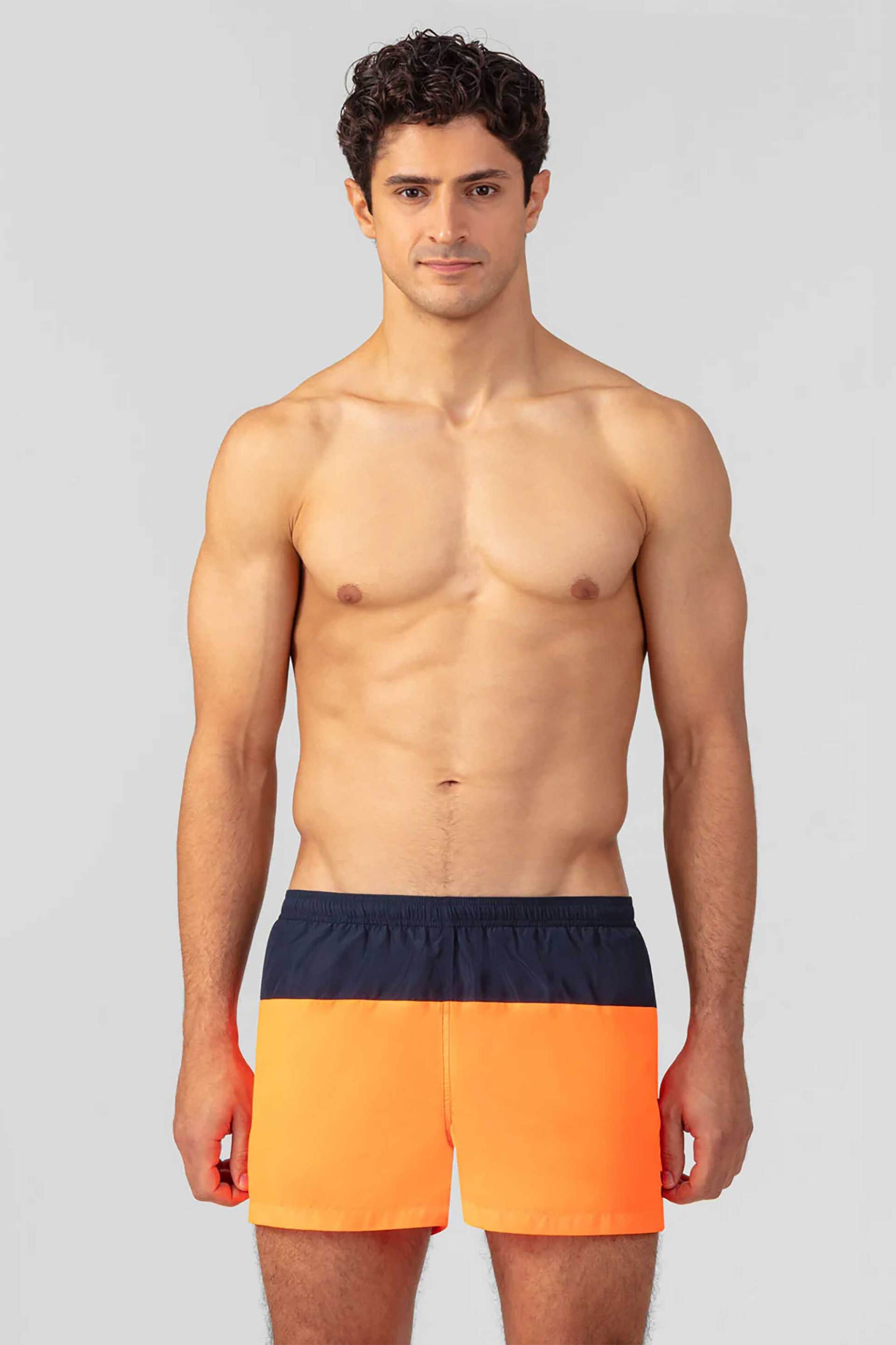 RON DORFF Ron Dorff ανδρικό μαγιό σορτς με διχρωμία Close Fit - 19SR23B Πορτοκαλί