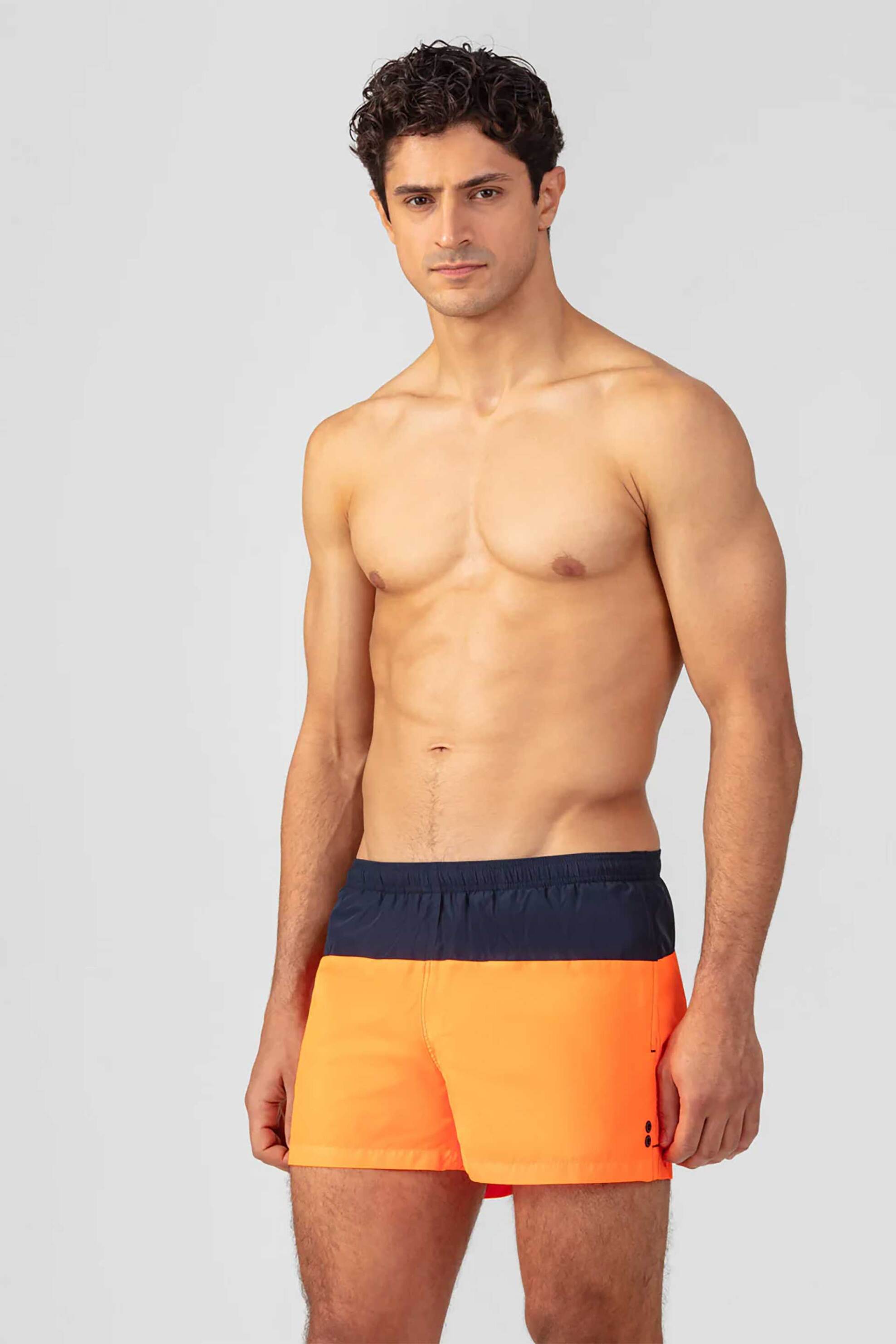Ron Dorff ανδρικό μαγιό σορτς με διχρωμία Close Fit - 19SR23B Πορτοκαλί φωτογραφία