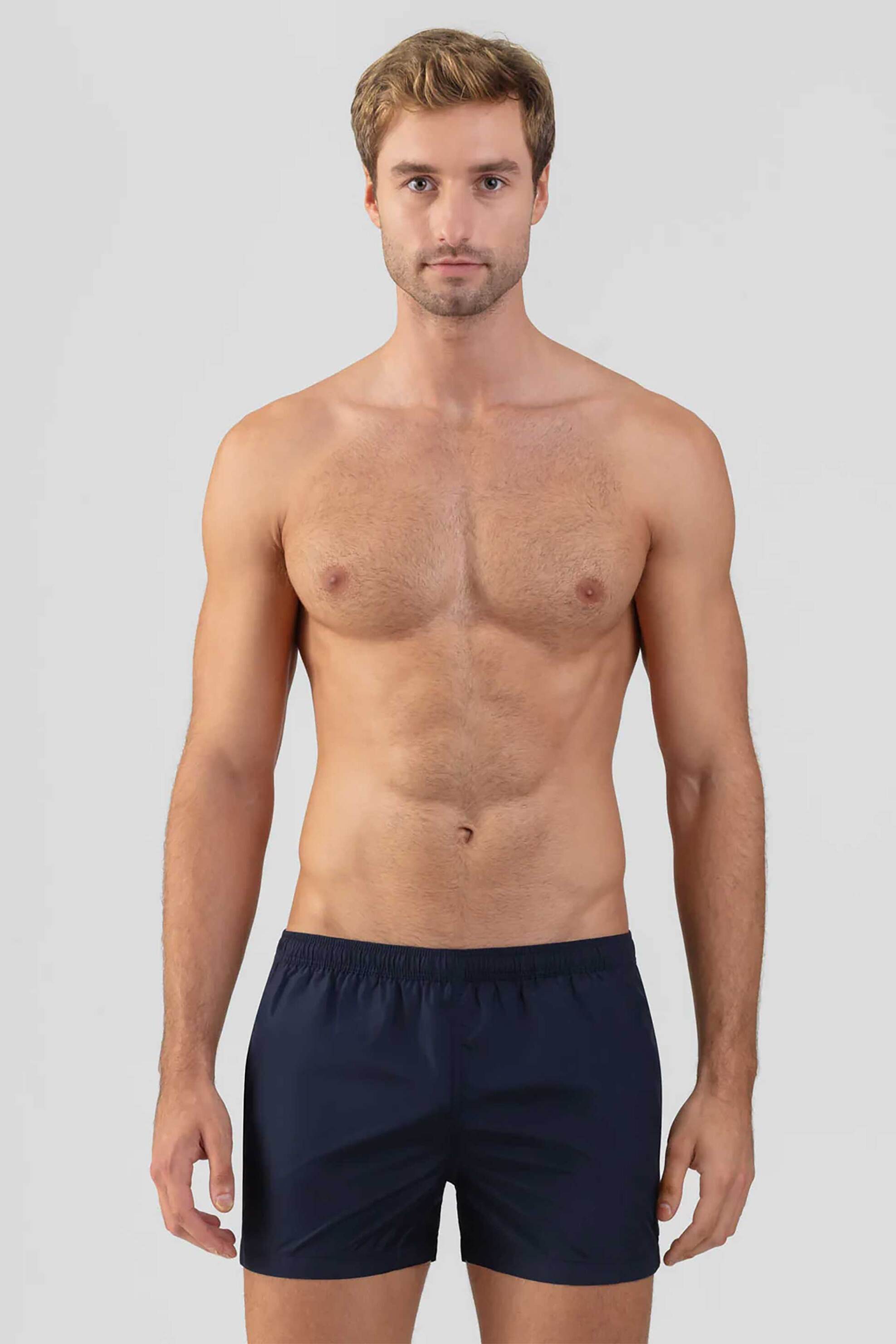 Ron Dorff ανδρικό μαγιό σορτς με πλαϊνές ρίγες Close Fit - 19SR23SS Μπλε Σκούρο