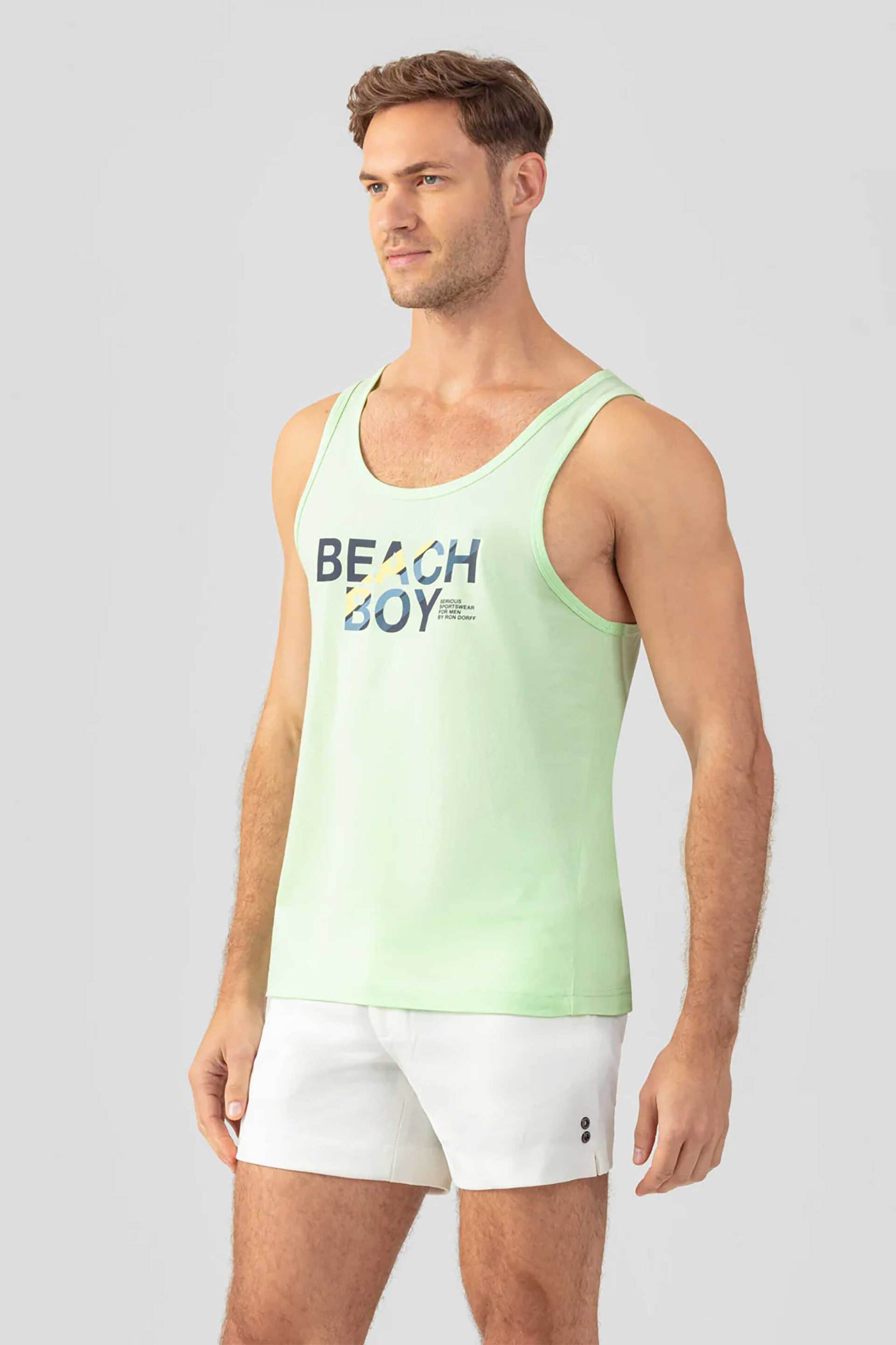 Ron Dorff ανδρική αμάνικη μπλούζα "Beach Boy" - 19TK176 Πράσινο Ανοιχτό φωτογραφία