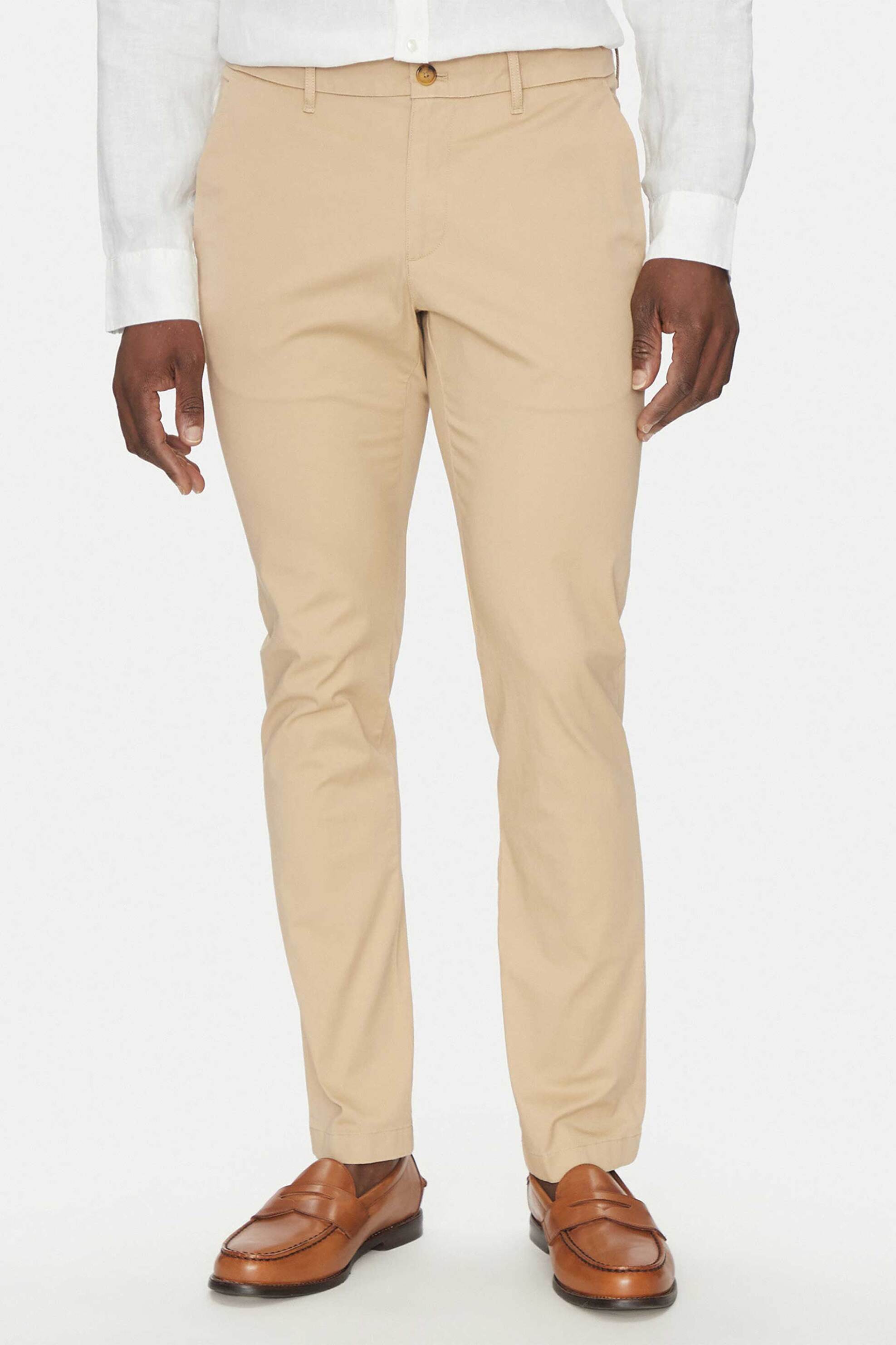 Michael Kors ανδρικό παντελόνι chino Slim Fit - CS4301KDR2 Μπεζ