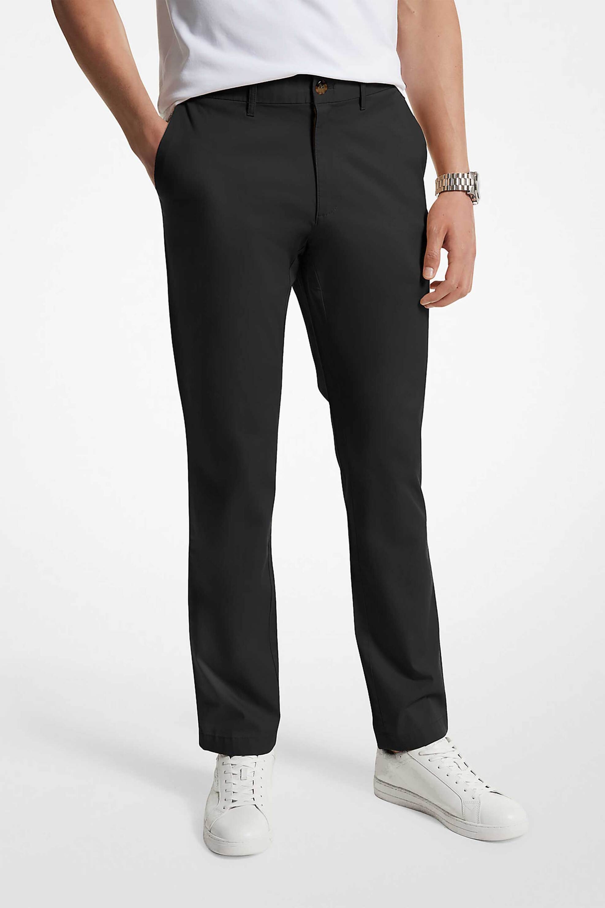 Michael Kors ανδρικό παντελόνι chino Slim Fit - CS4301KDR2 Μαύρο