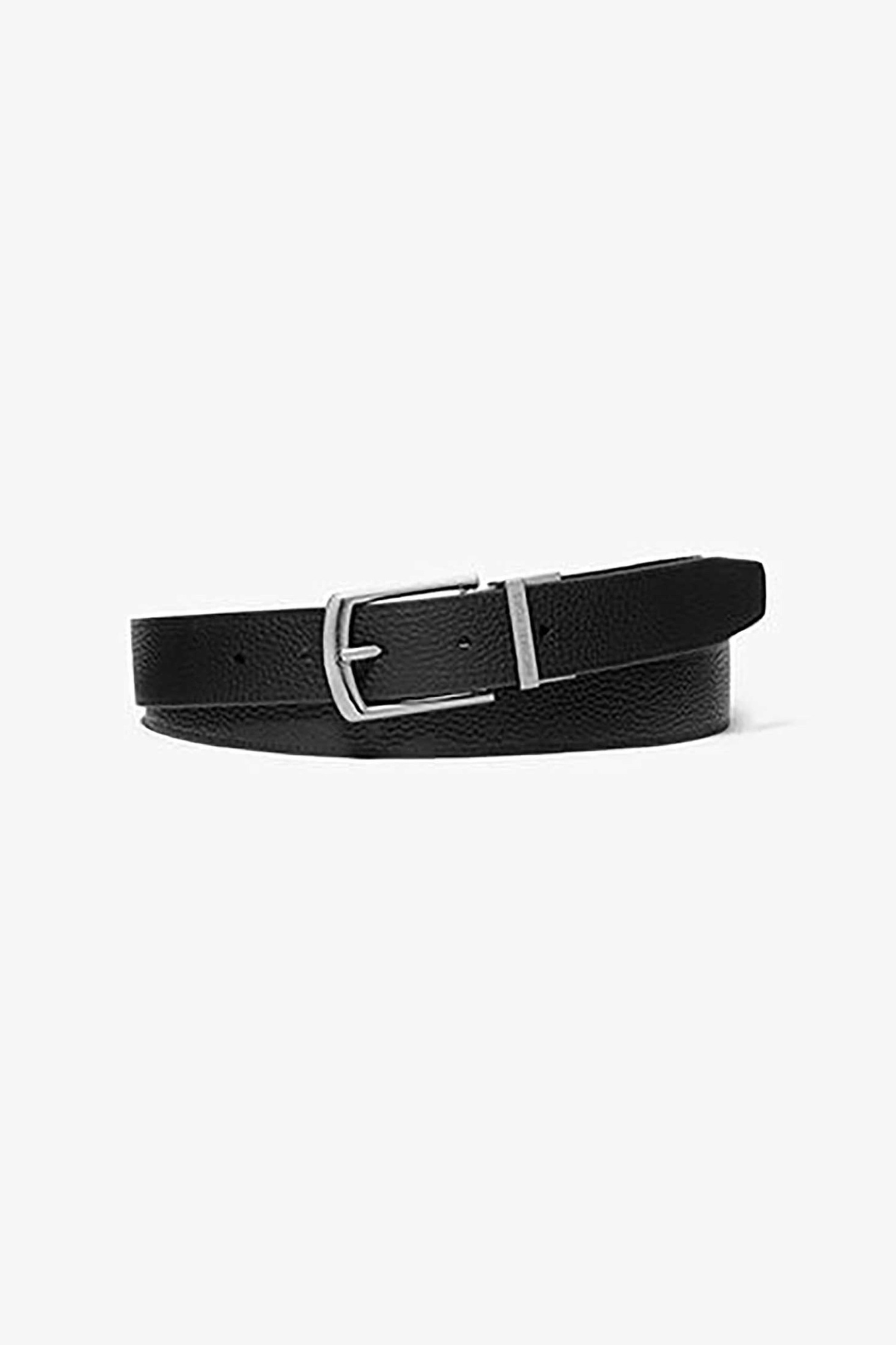 Michael Kors ανδρική δερμάτινη ζώνη διπλής όψης - 39S5LBLY1L Μαύρο
