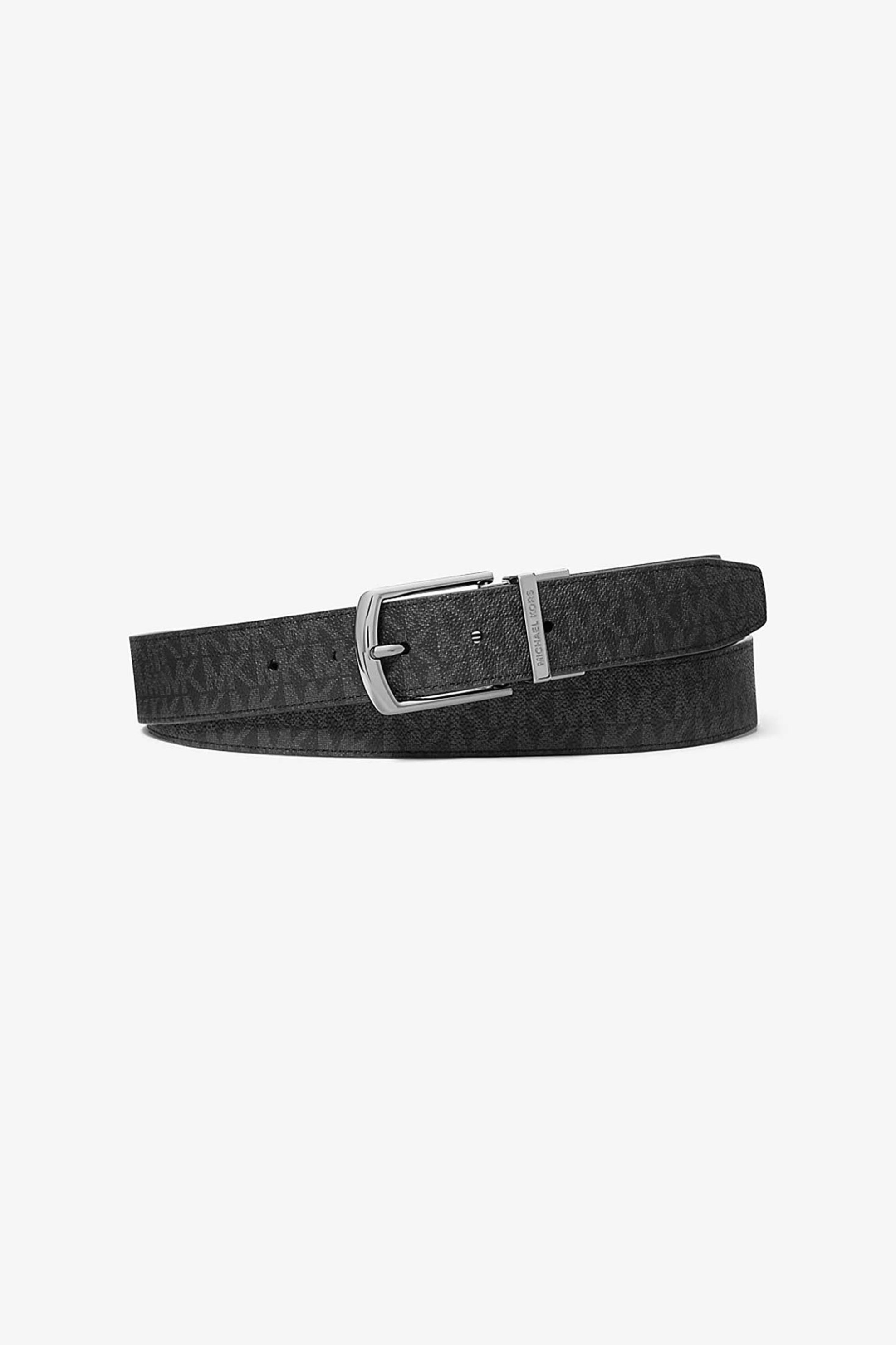 Michael Kors ανδρική δερμάτινη ζώνη διπλής όψης - 39S5LBLY1U Μαύρο
