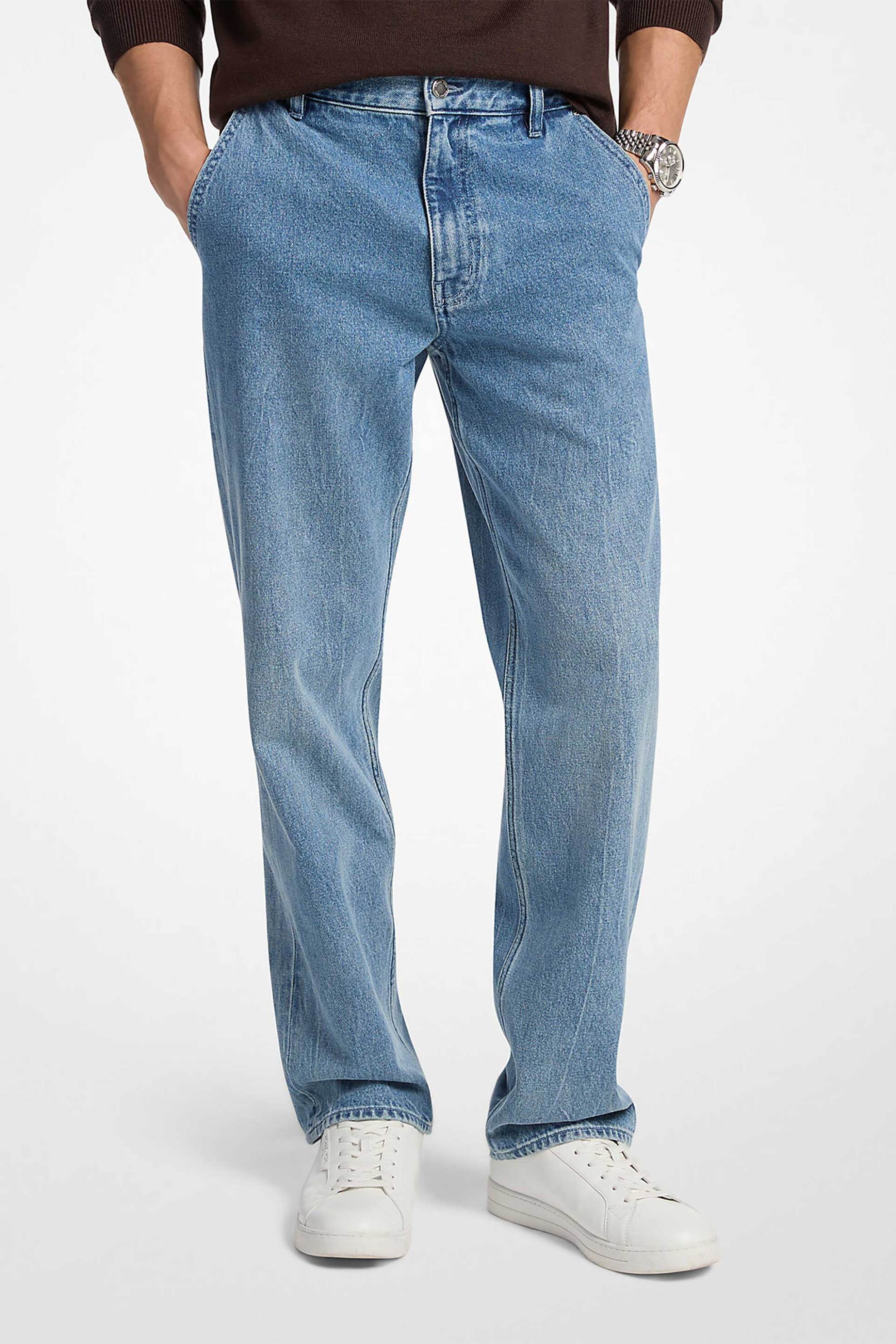 Michael Kors ανδρικό τζιν παντελόνι Straight Fit - CS5900KHP3 Denim Blue