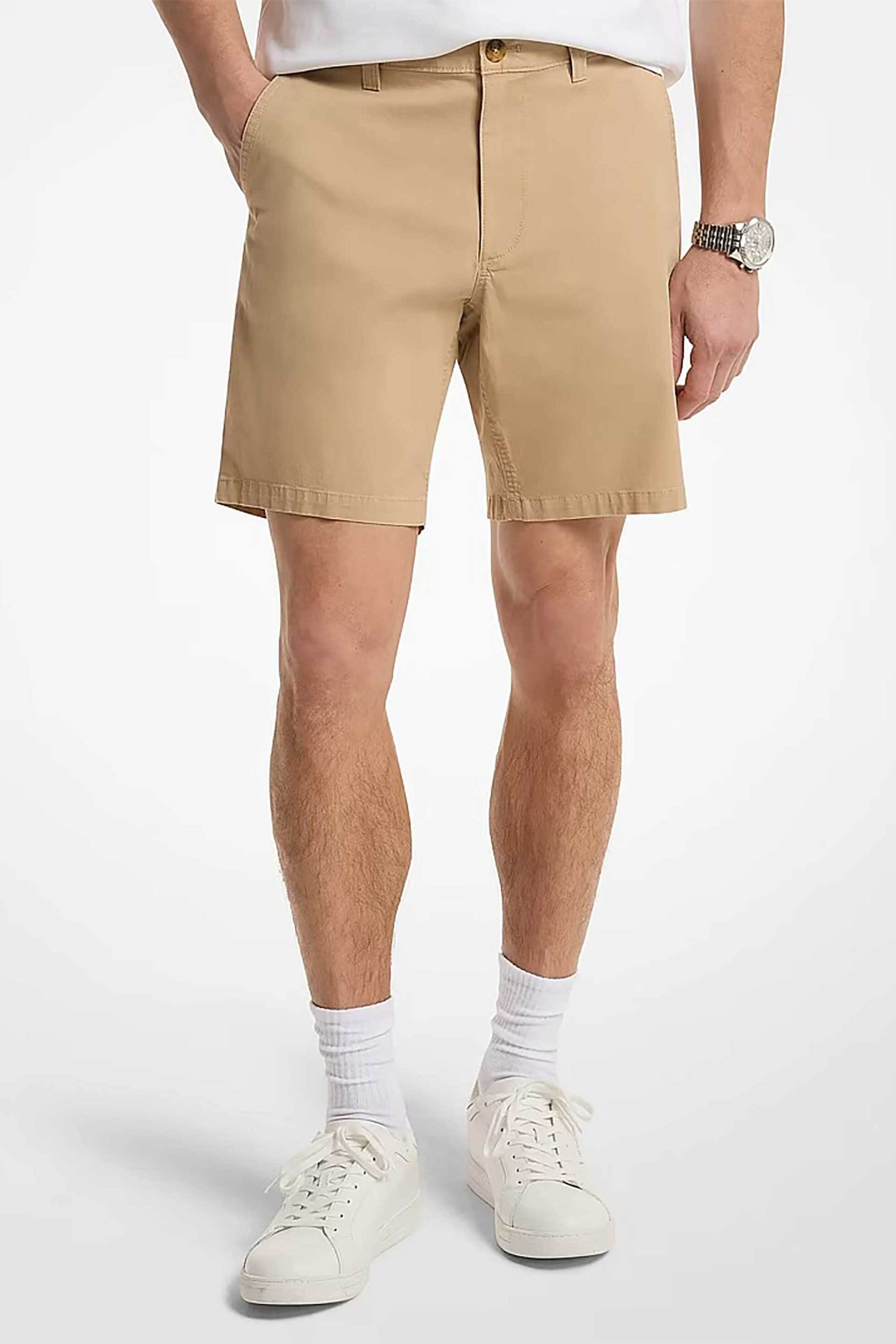 Michael Kors ανδρική βερμούδα chino Regular Fit - CS5304ZDR2 Μπεζ