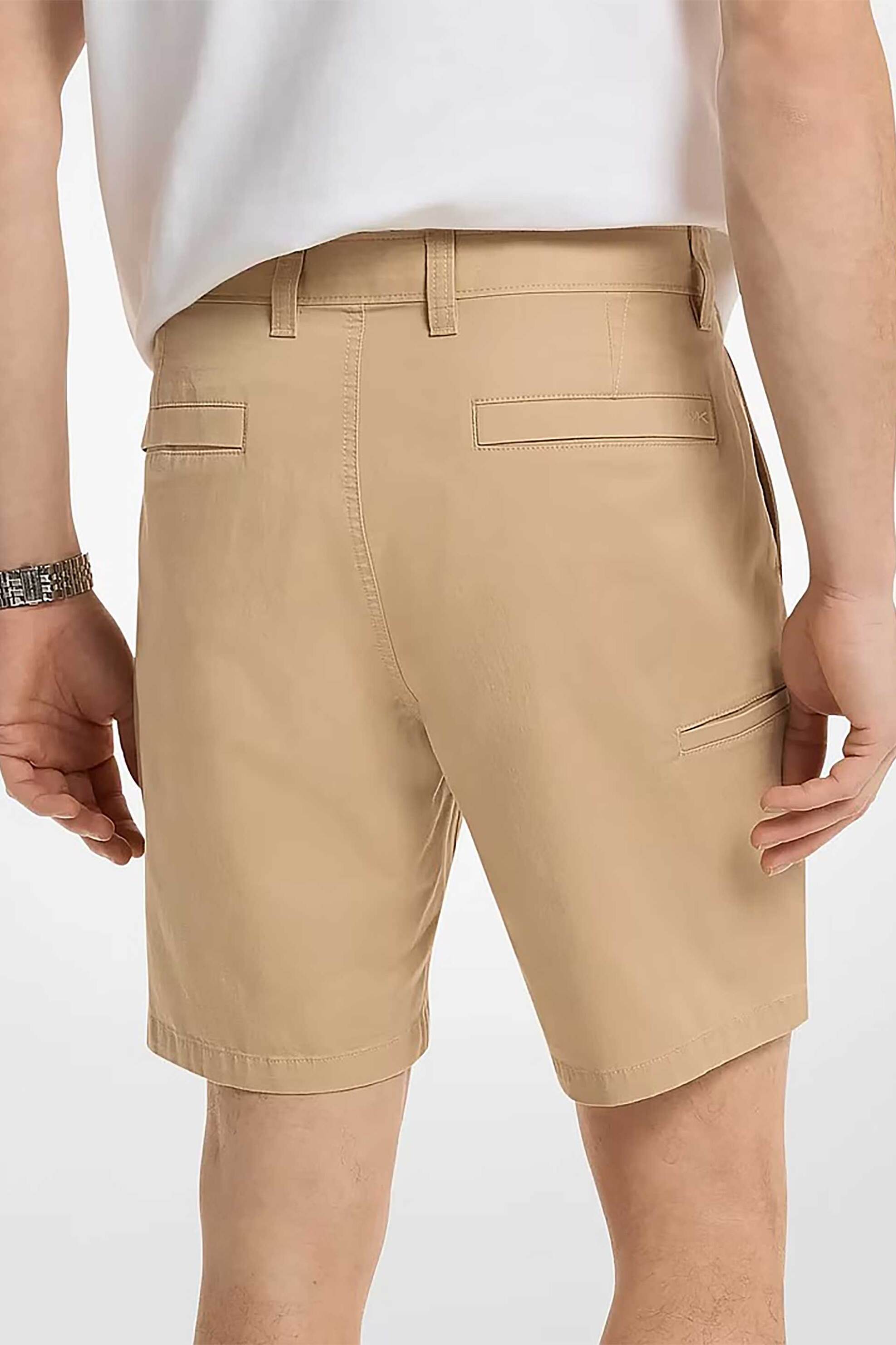 Michael Kors Ανδρική Βερμούδα Chino Regular Fit - Cs5304Zdr2 Μπεζ