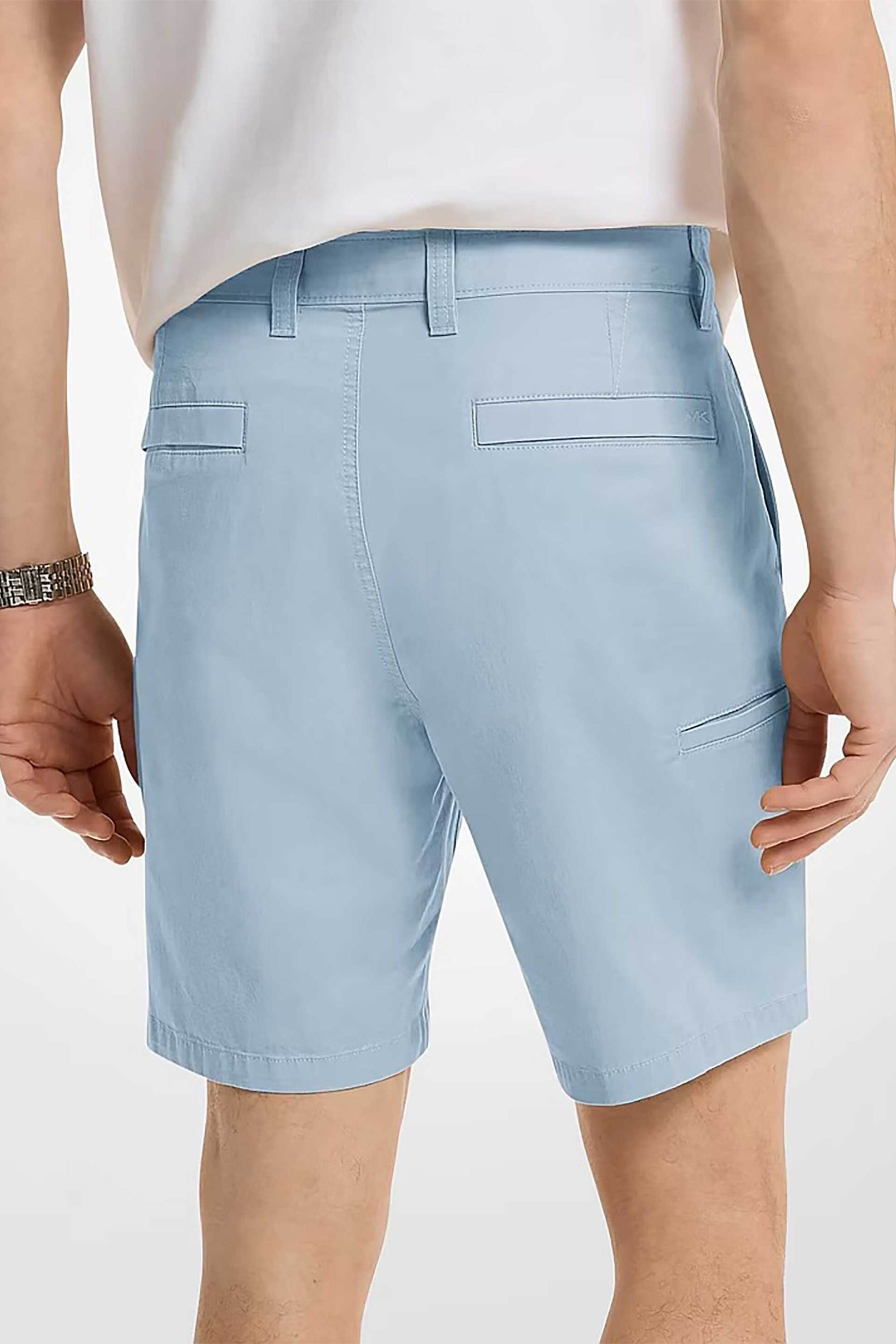 Michael Kors Ανδρική Βερμούδα Chino Regular Fit - Cs5304Zdr2 Μπλε Ανοιχτό