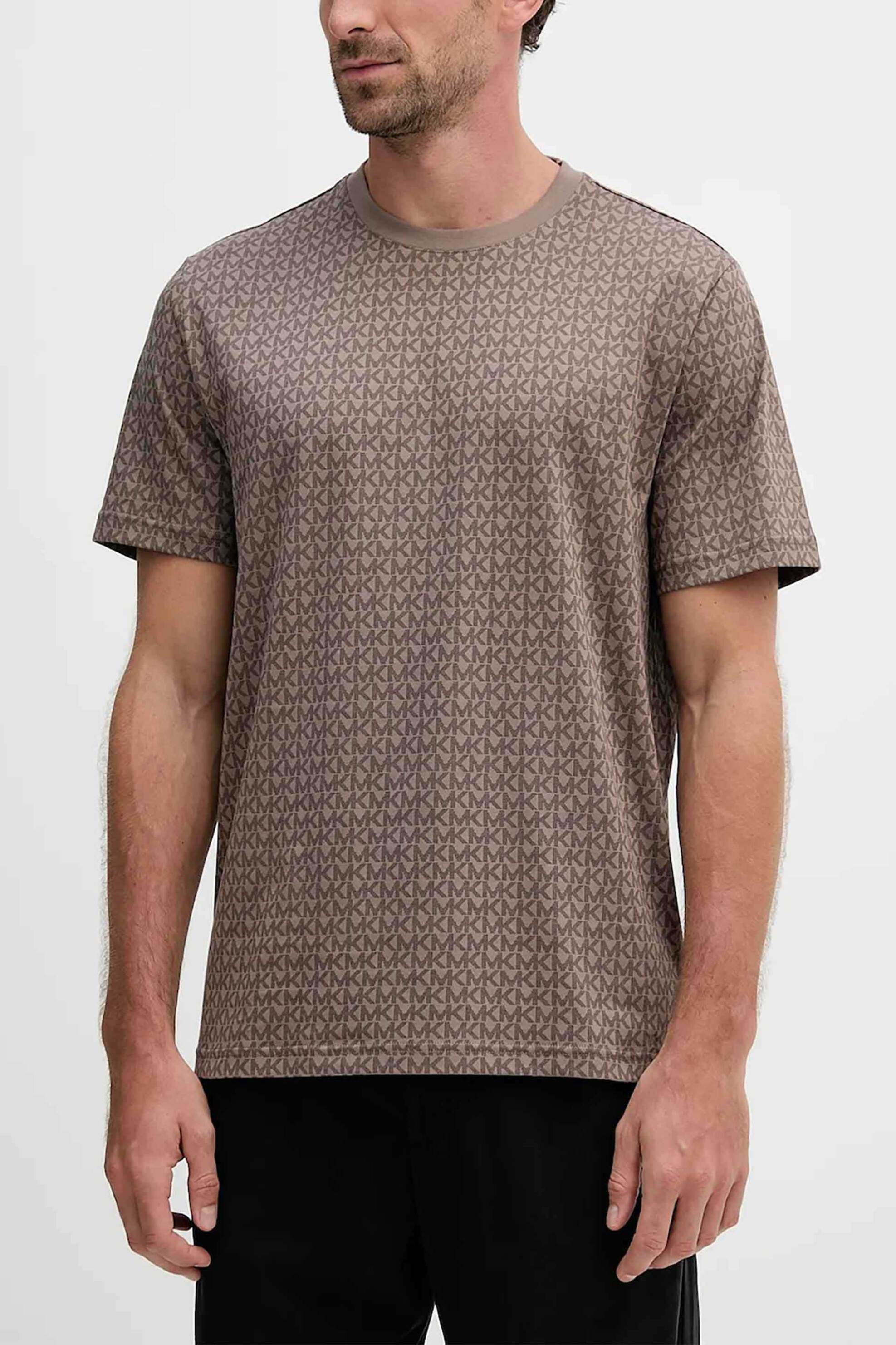 Michael Kors ανδρικό T-shirt με all-over print - CS5529A5KS Μπεζ